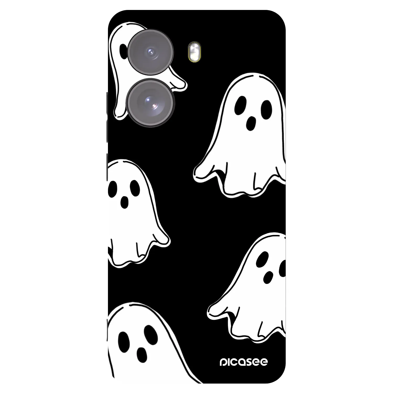 Picasee silikonski črni ovitek za Xiaomi Poco X7 - Black ghosts