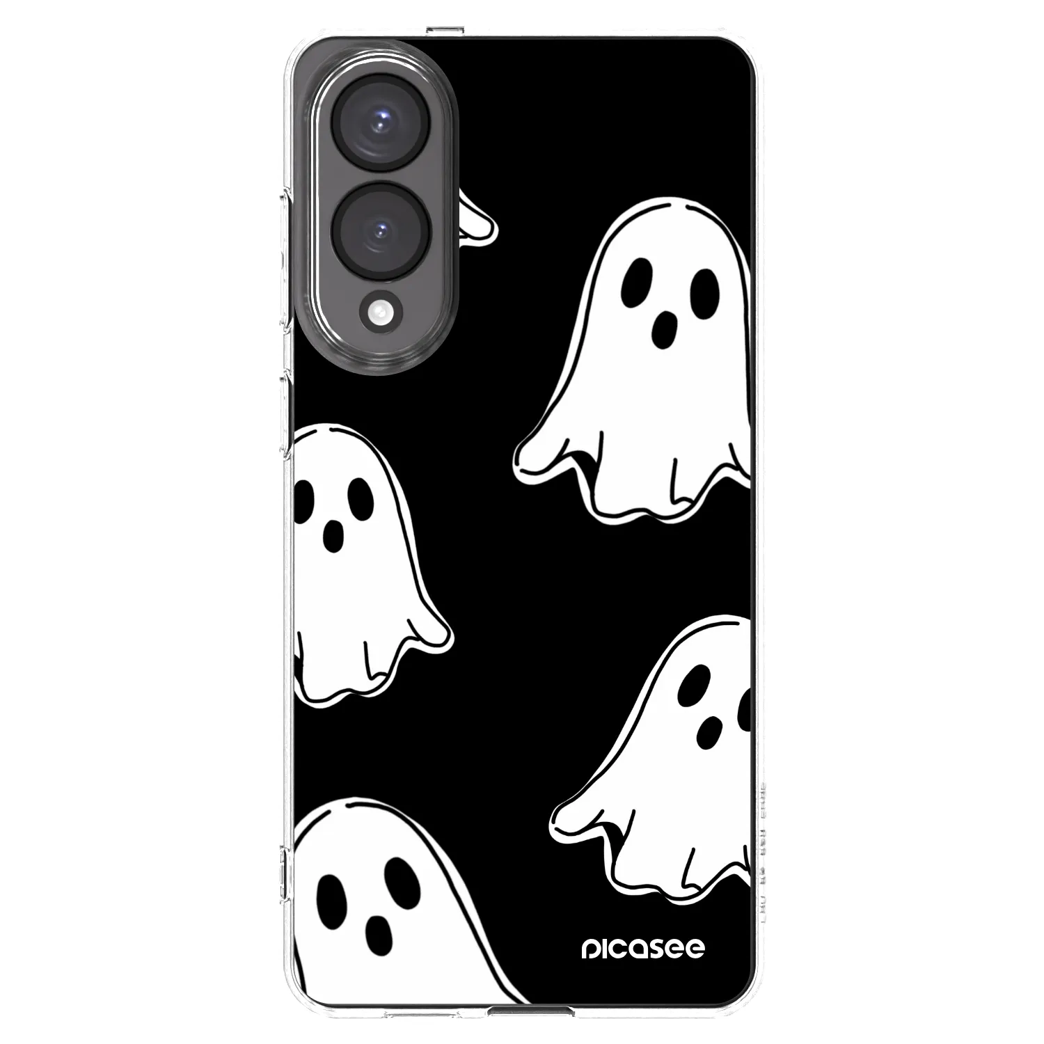 Picasee silikonski prozorni ovitek za Samsung Galaxy S25 Edge 5G - Black ghosts