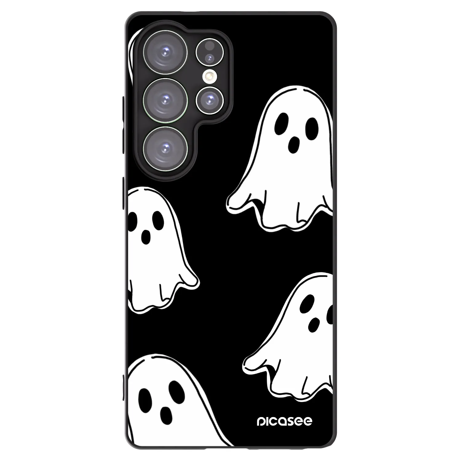 Picasee silikonski črni ovitek za Samsung Galaxy S25 Ultra 5G - Black ghosts