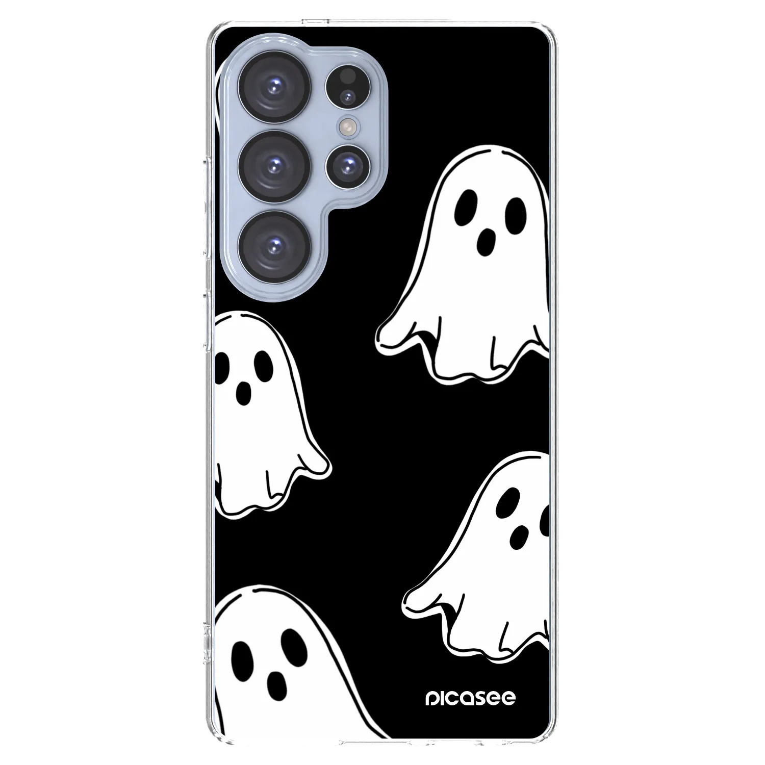 Picasee silikonski prozorni ovitek za Samsung Galaxy S25 Ultra 5G - Black ghosts