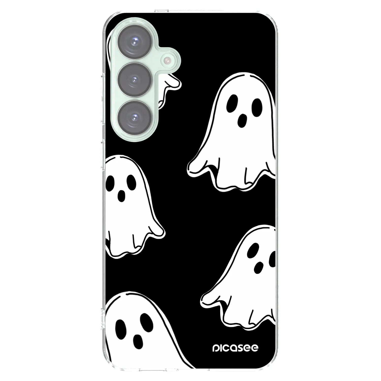 Picasee silikonski prozorni ovitek za Samsung Galaxy S25+ 5G - Black ghosts