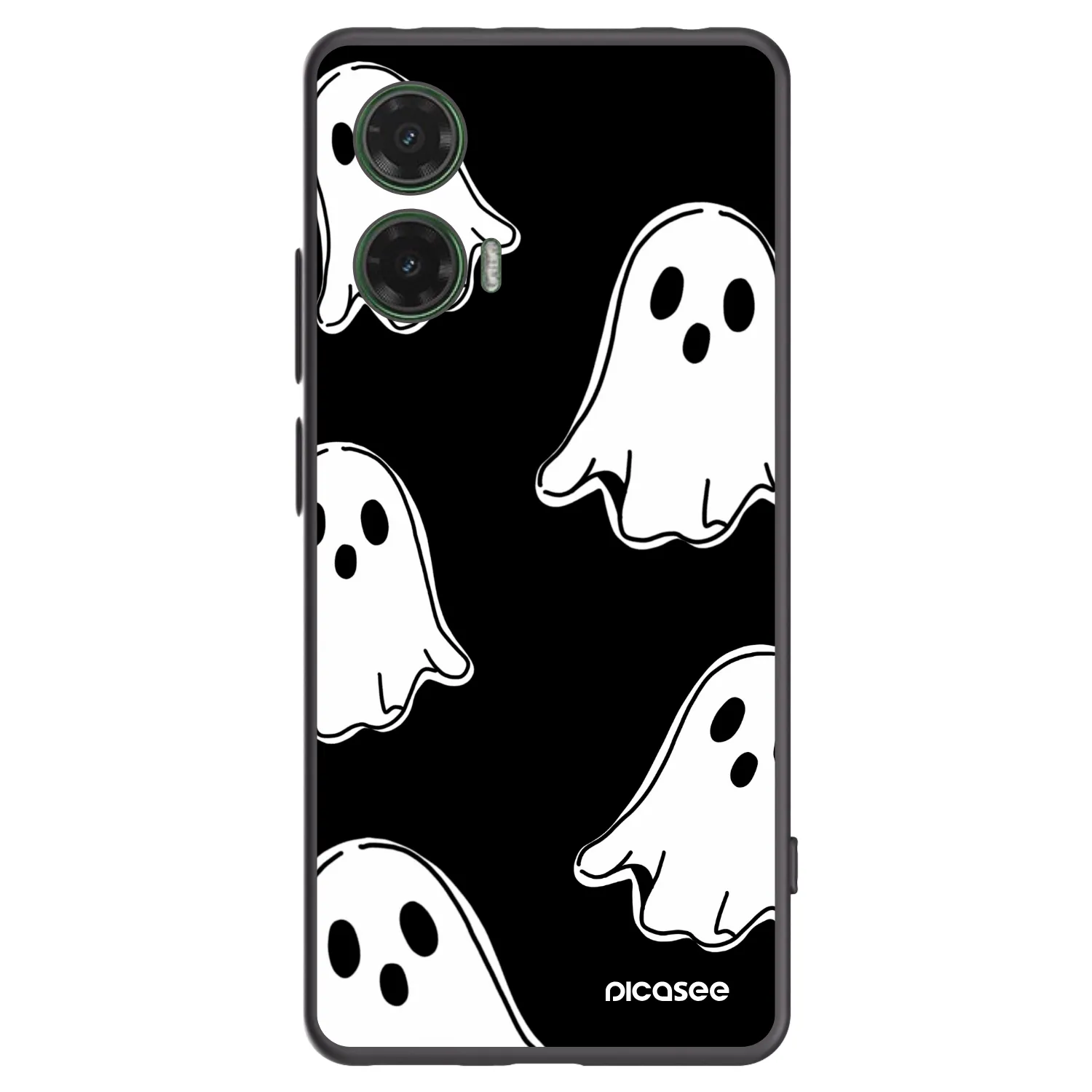 Picasee silikonski črni ovitek za Motorola Moto G35 5G - Black ghosts