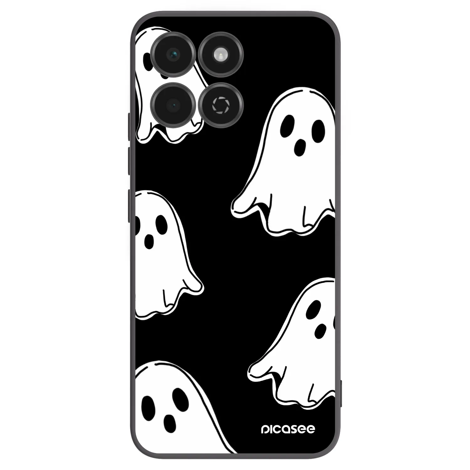 Picasee silikonski črni ovitek za Honor 200 Smart 5G - Black ghosts