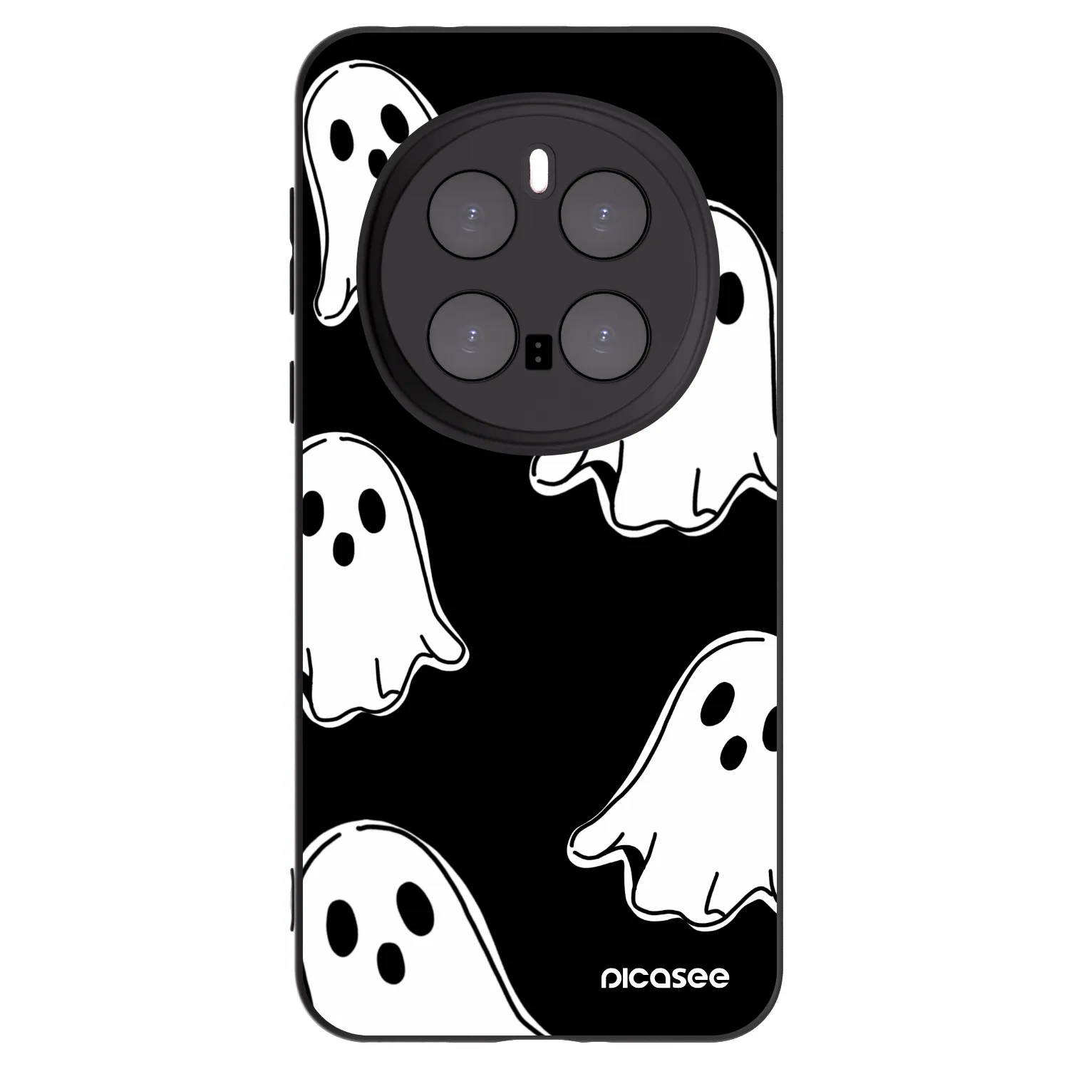 Picasee silikonski črni ovitek za Honor Magic7 Pro 5G - Black ghosts