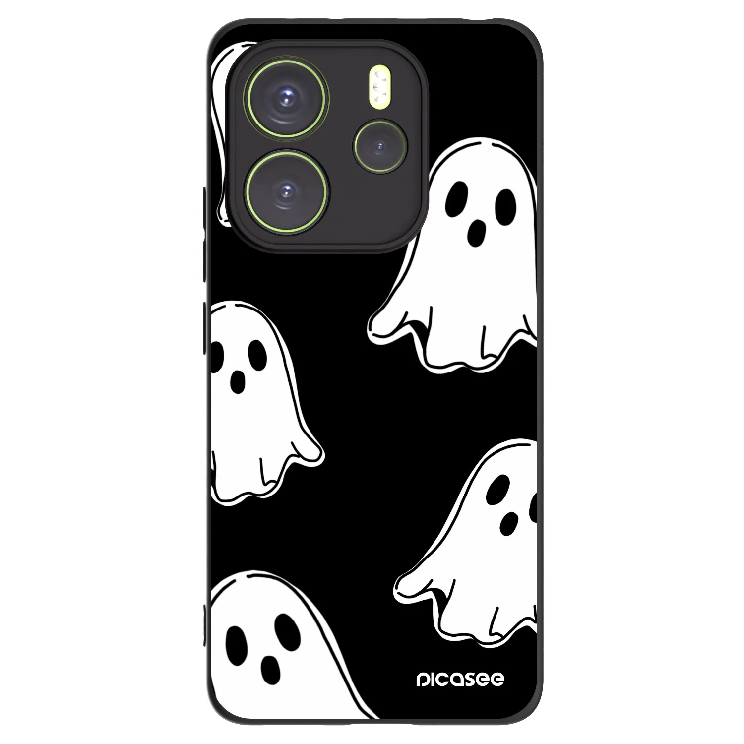 Picasee silikonski črni ovitek za Xiaomi Redmi Note 14 4G - Black ghosts