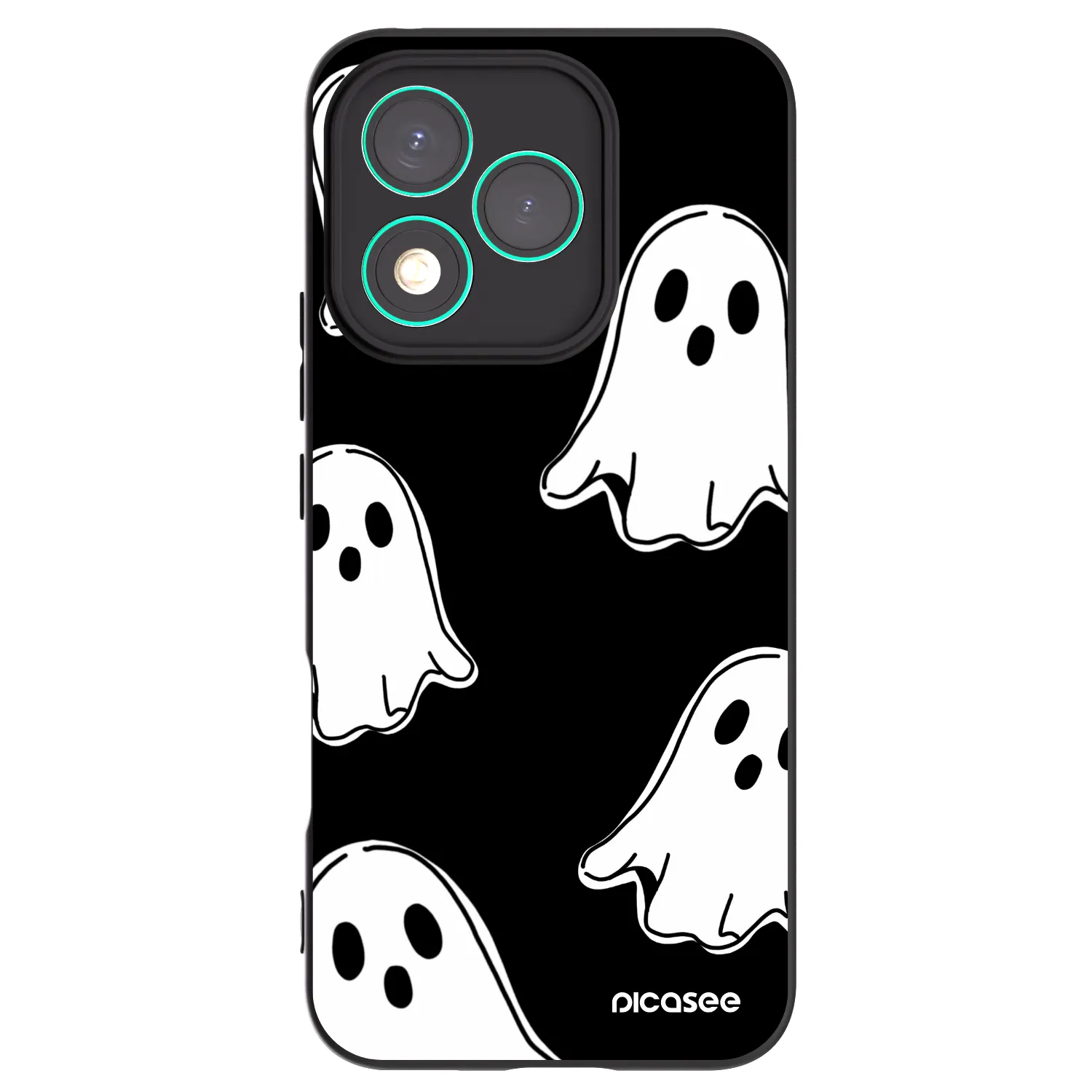 Picasee silikonski črni ovitek za Honor 400 Lite 5G - Black ghosts
