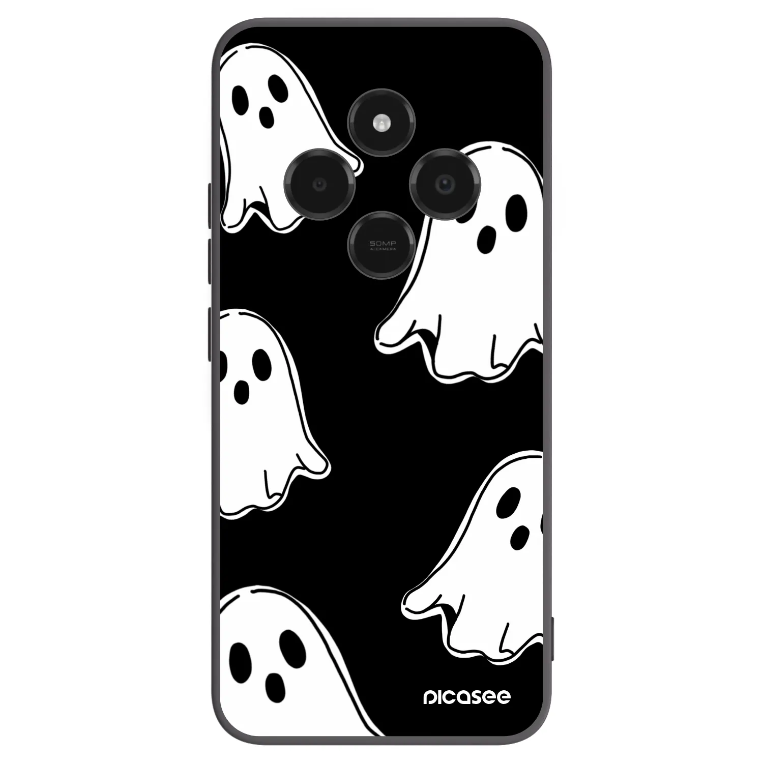 Picasee silikonski črni ovitek za Xiaomi Poco C75 - Black ghosts