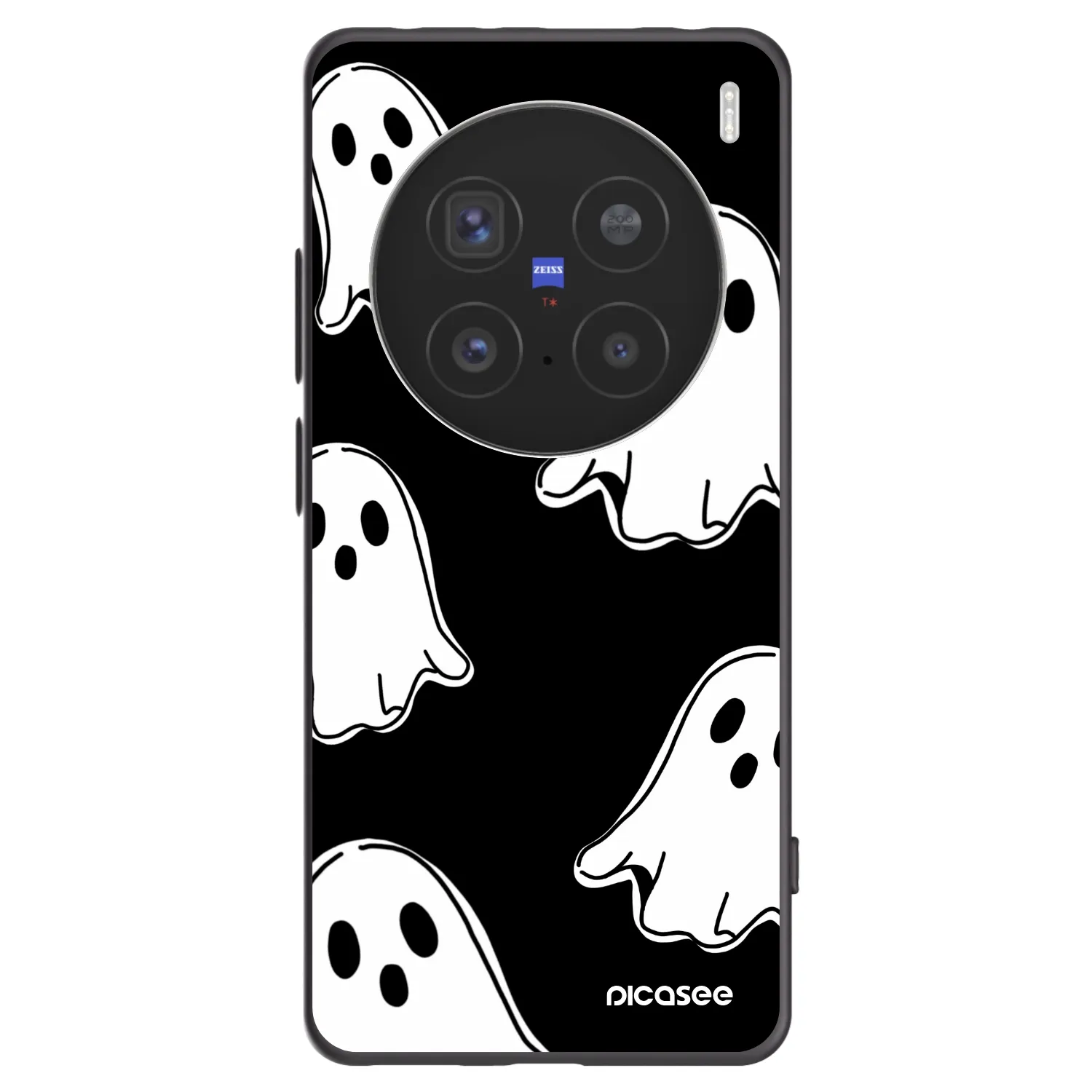 Picasee silikonski črni ovitek za Vivo X200 Pro - Black ghosts