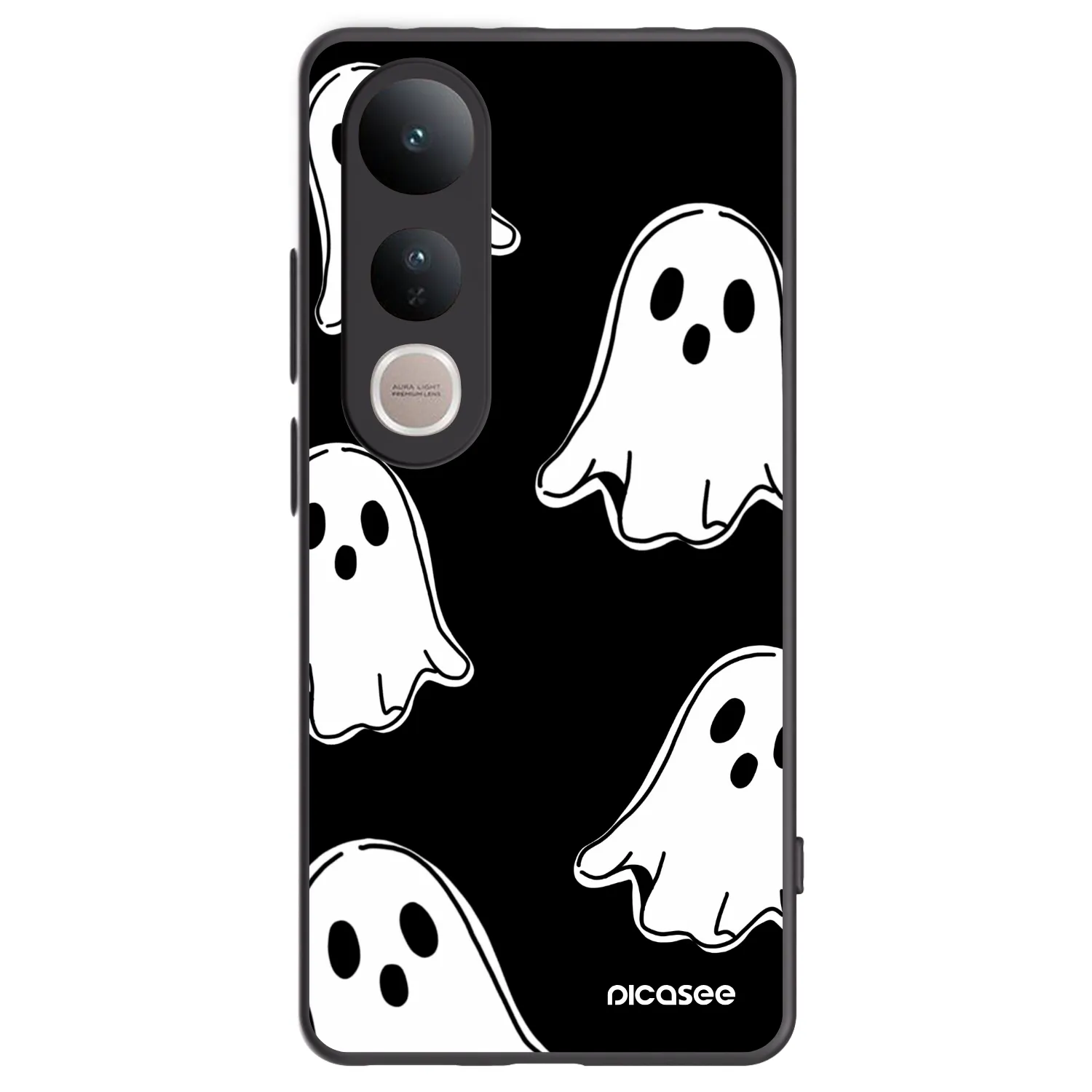 Picasee silikonski črni ovitek za Vivo V50 Lite 5G - Black ghosts
