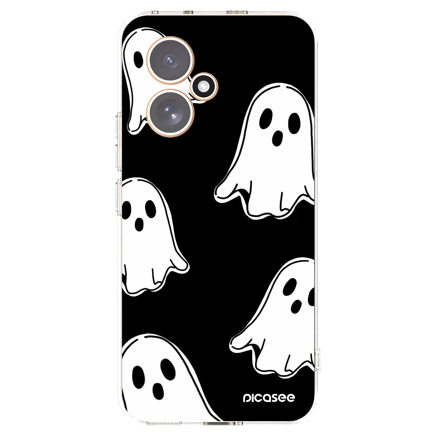 Picasee silikonski prozorni ovitek za Honor 400 5G - Black ghosts