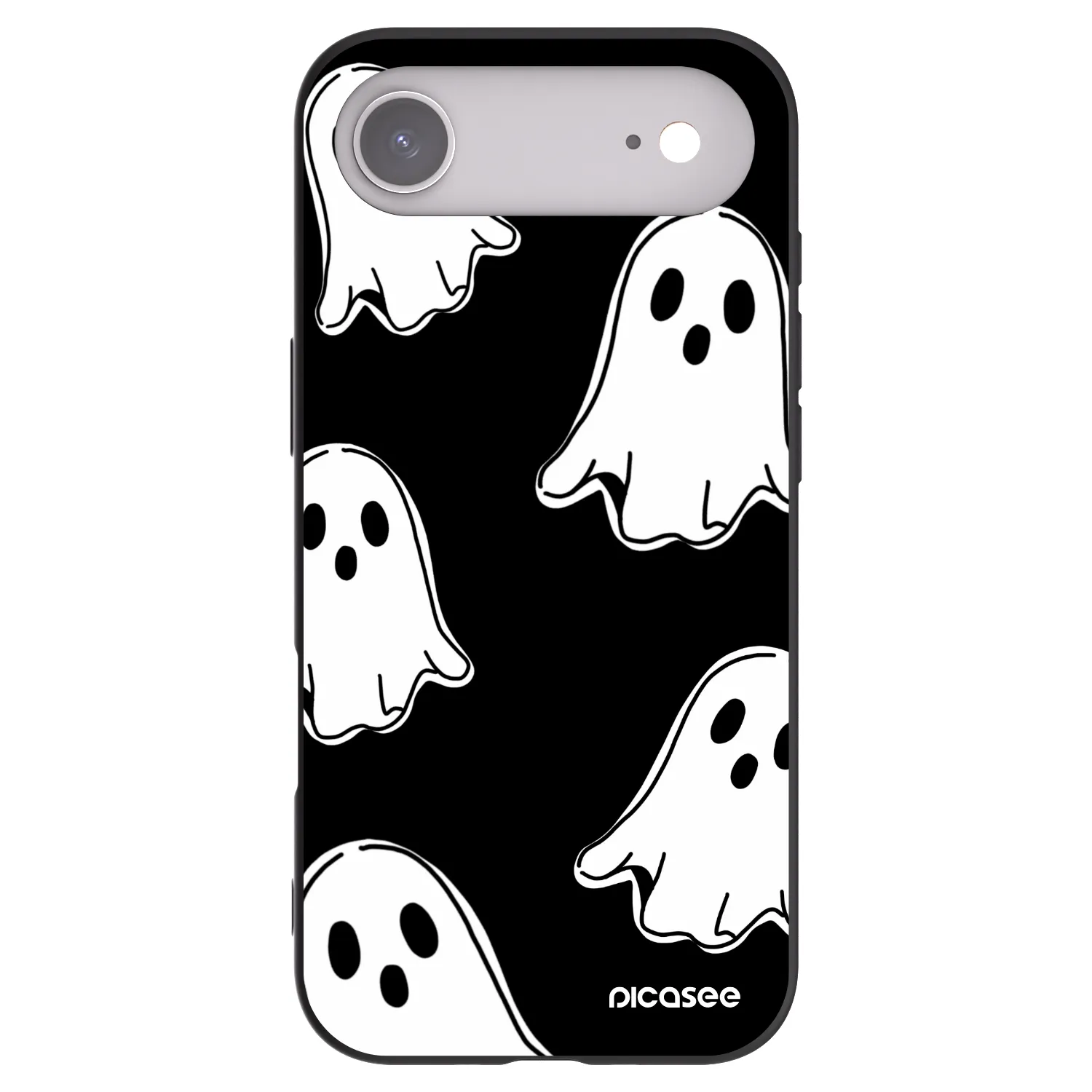 Picasee silikonski črni ovitek za Apple iPhone Air - Black ghosts