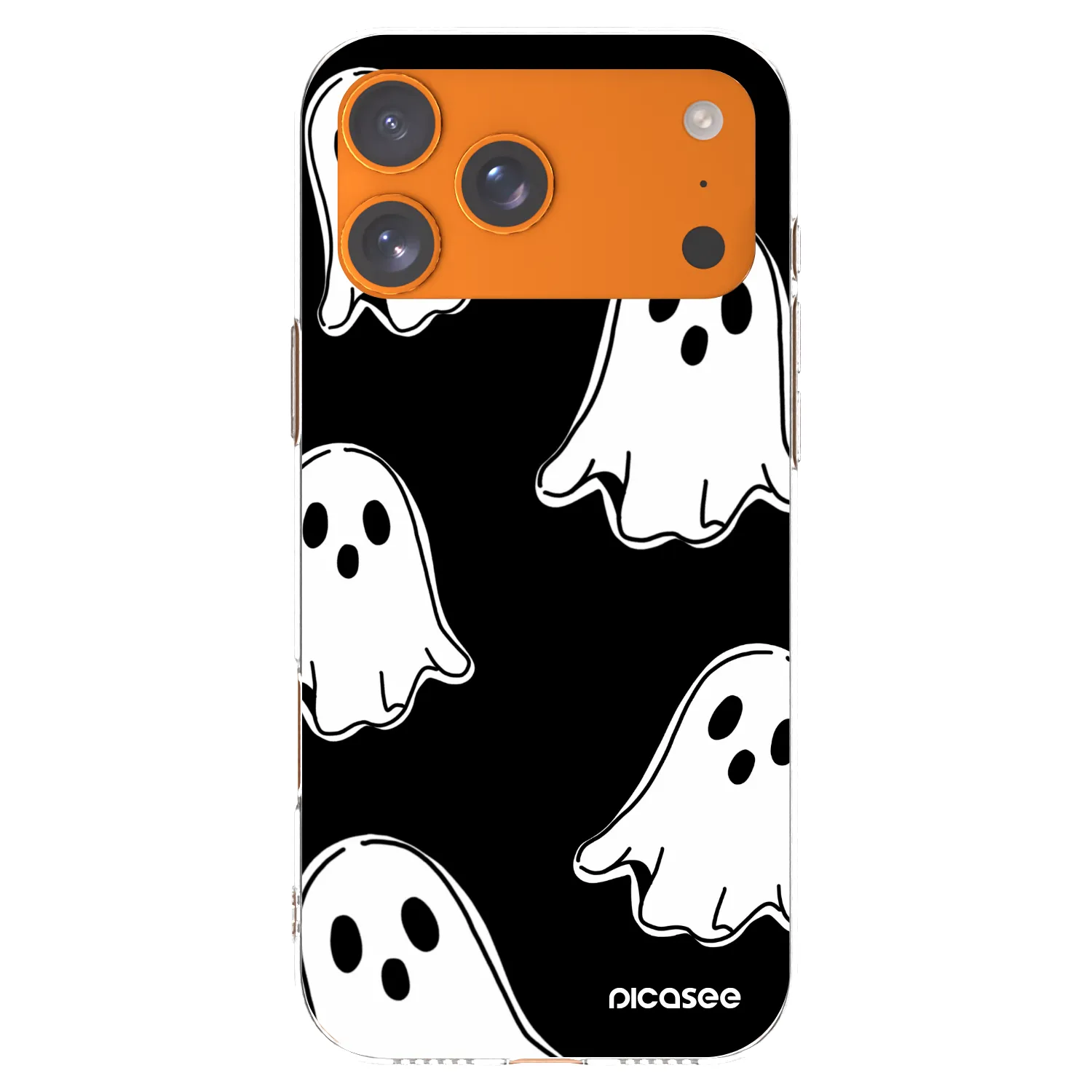Picasee silikonski prozorni ovitek za Apple iPhone 17 Pro Max - Black ghosts