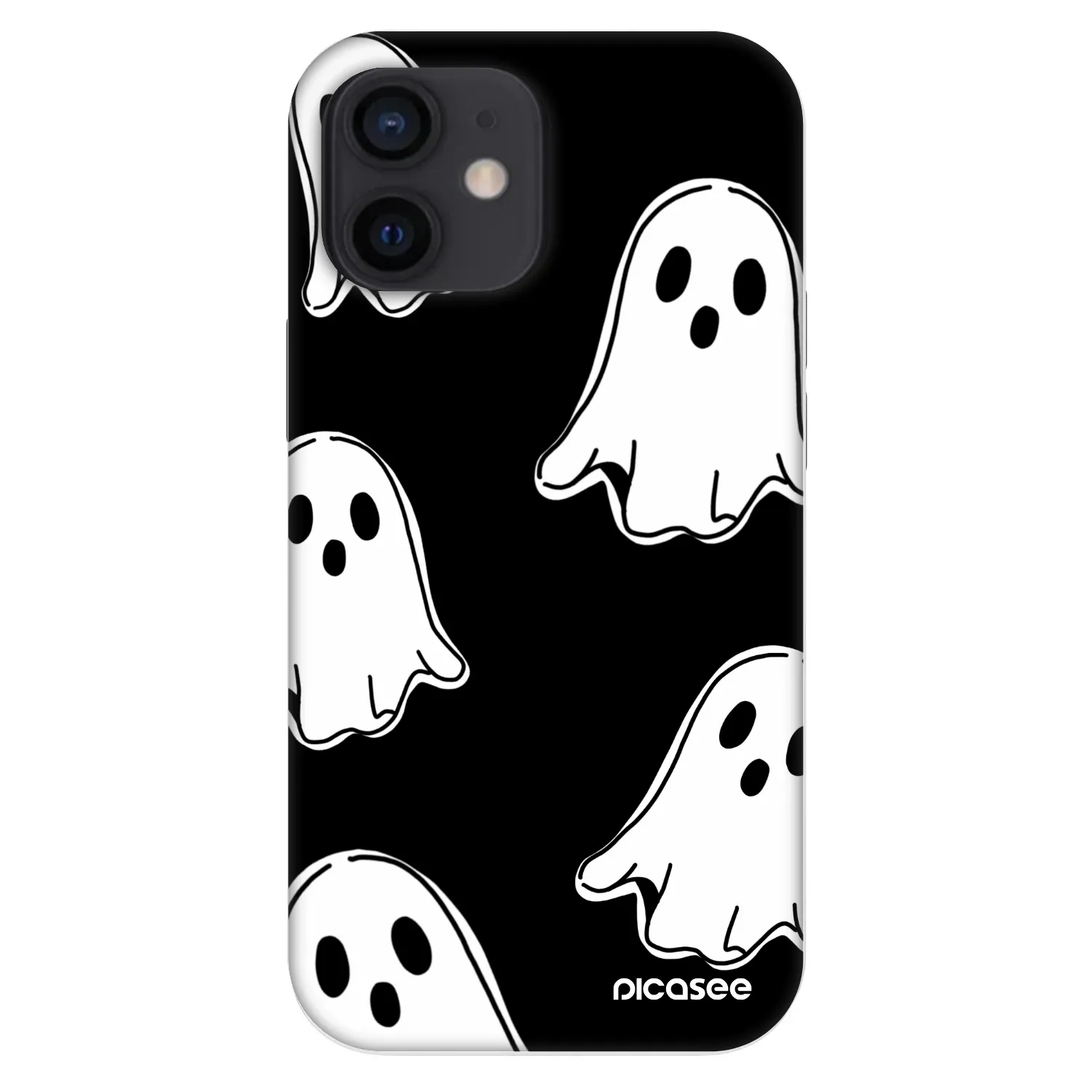 Picasee Fashion Case za Apple iPhone 12 mini - Black ghosts