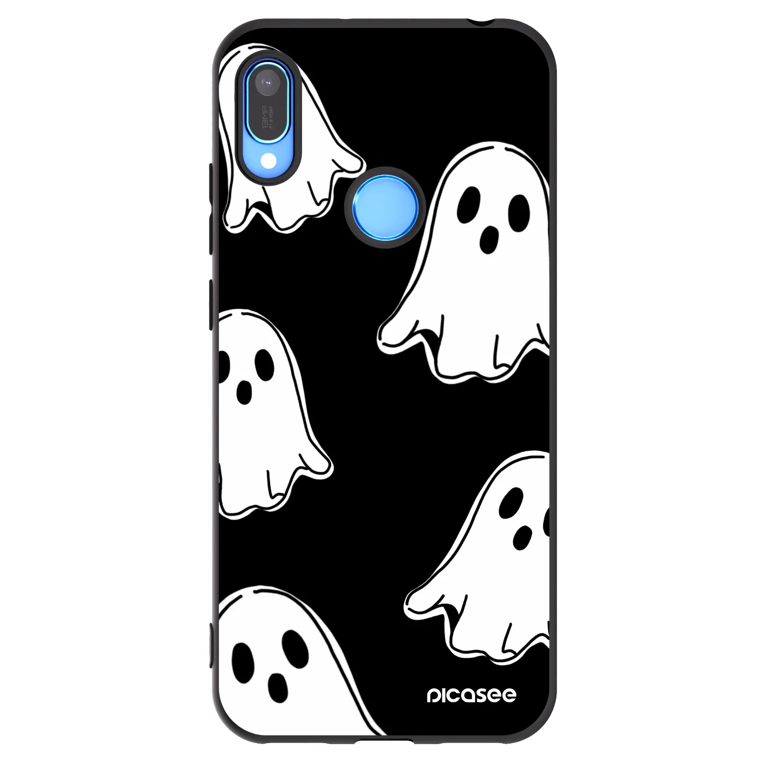 Picasee silikonski črni ovitek za Huawei Y6 2019 - Black ghosts