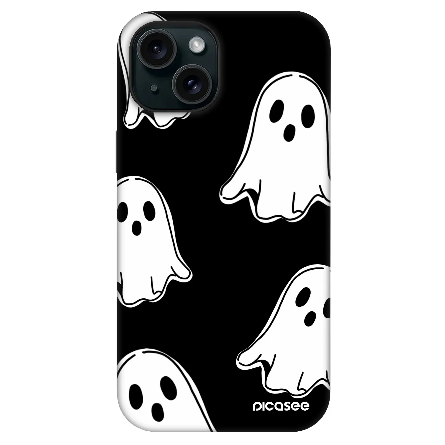 Picasee Fashion Case MagSafe za Apple iPhone 13 - Black ghosts