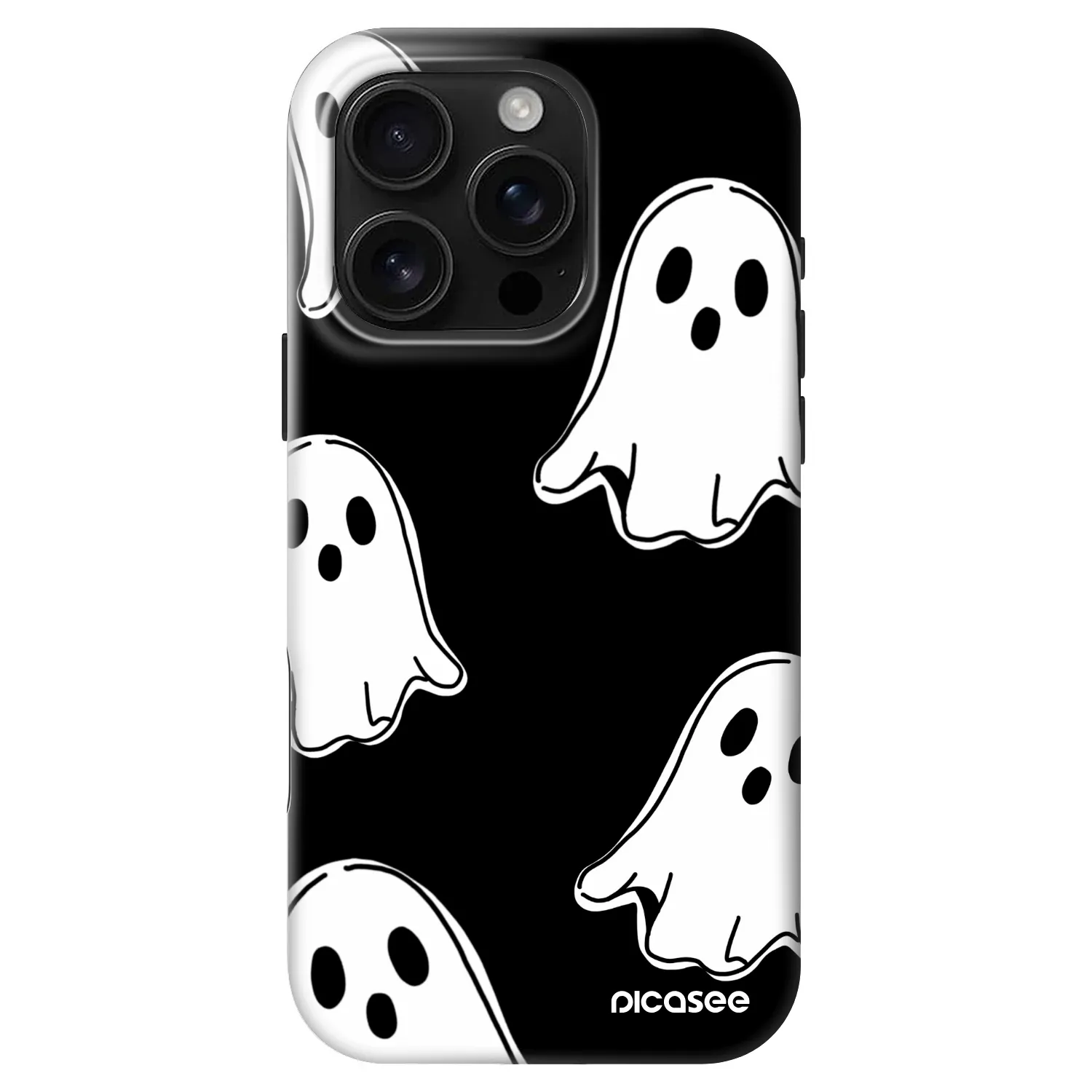 Picasee Fashion Case MagSafe za Apple iPhone 16 Pro - Black ghosts