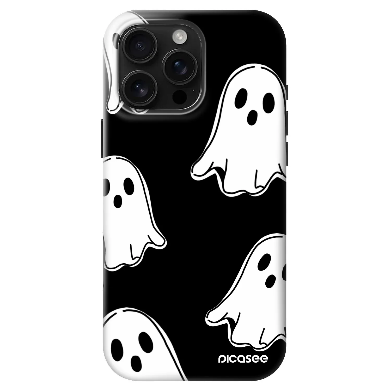 Picasee Fashion Case MagSafe za Apple iPhone 16 Pro Max - Black ghosts