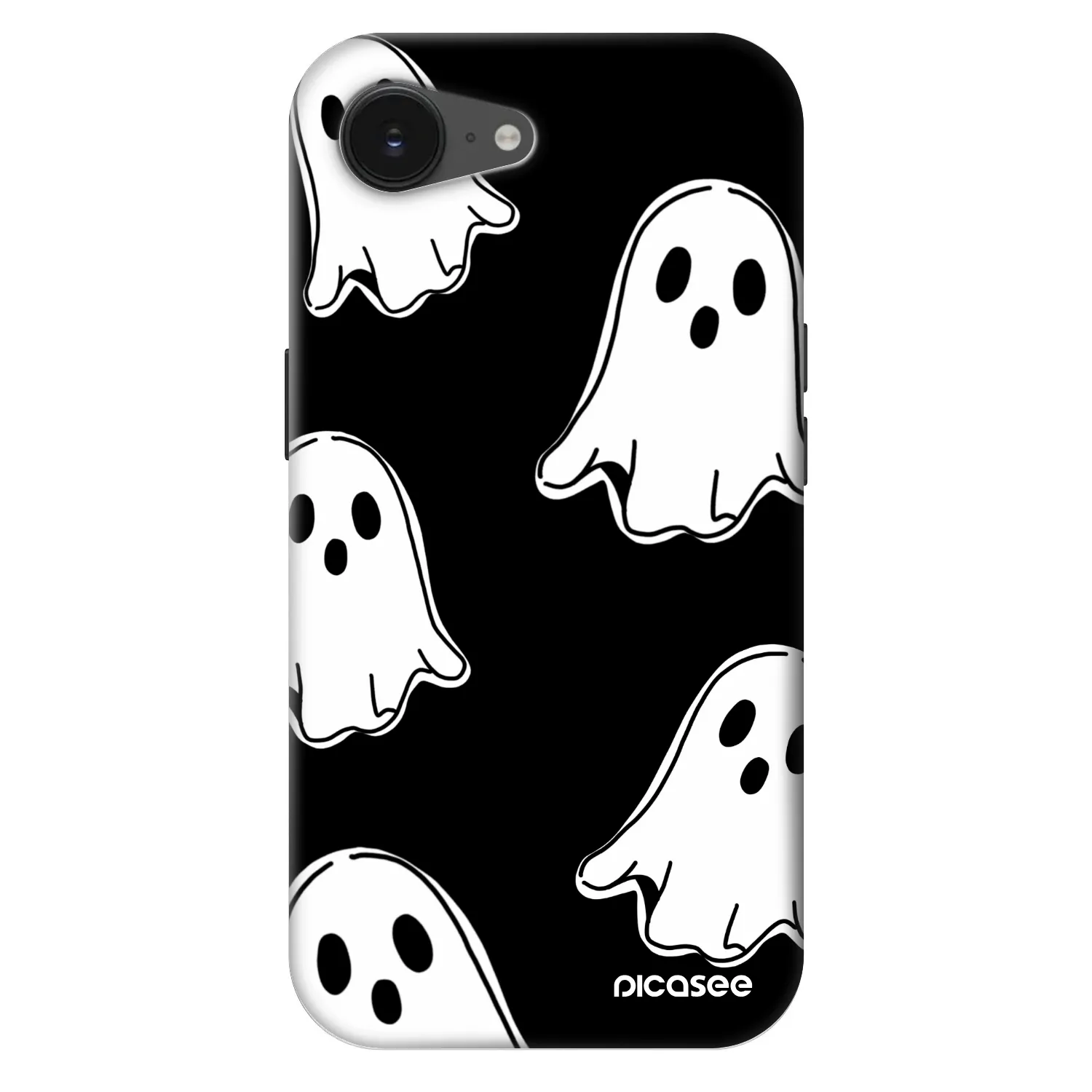 Picasee Fashion Case MagSafe za Apple iPhone 16e - Black ghosts