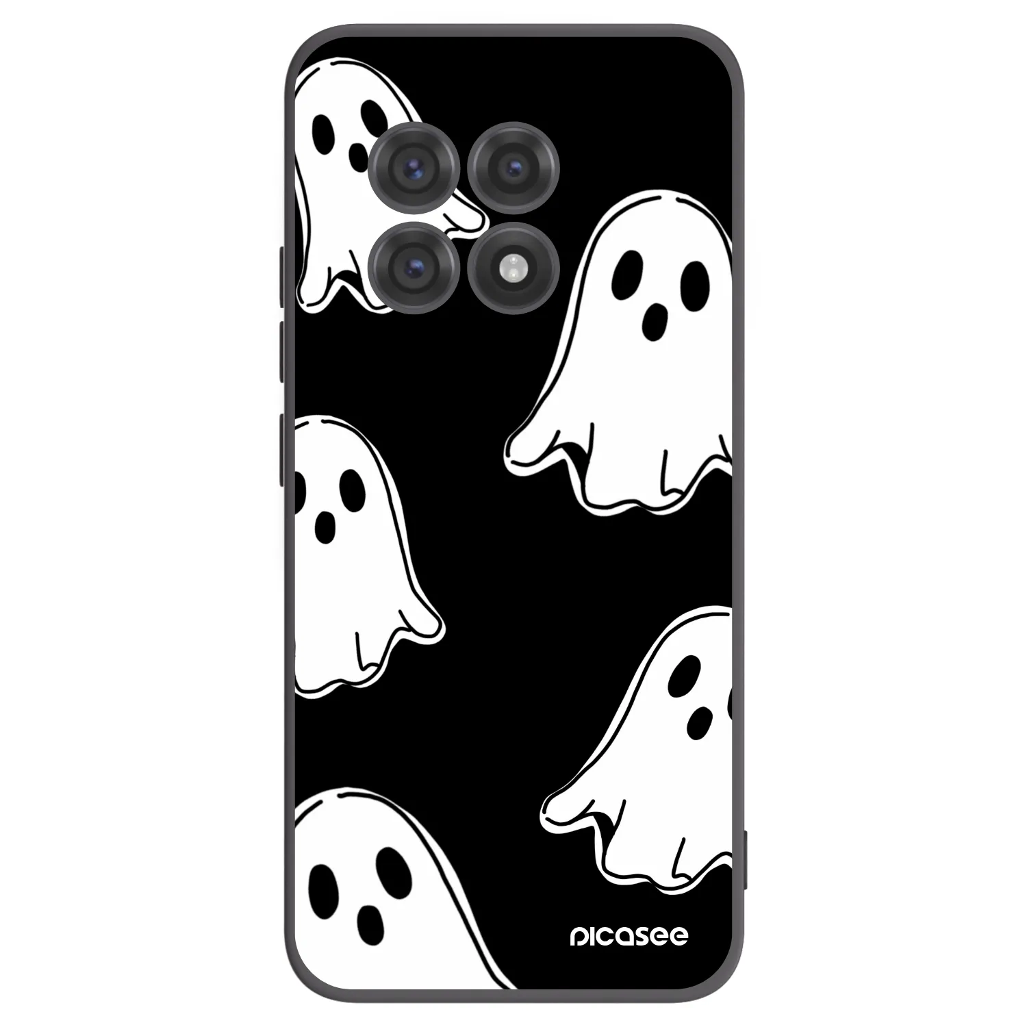 Picasee silikonski črni ovitek za OnePlus 13R 5G - Black ghosts