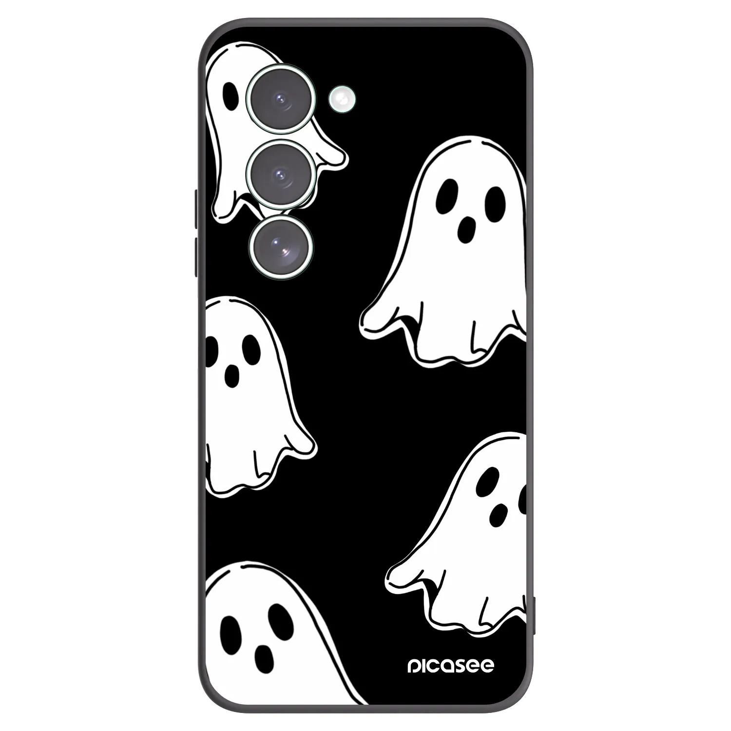Picasee silikonski črni ovitek za Xiaomi Redmi 15 5G - Black ghosts
