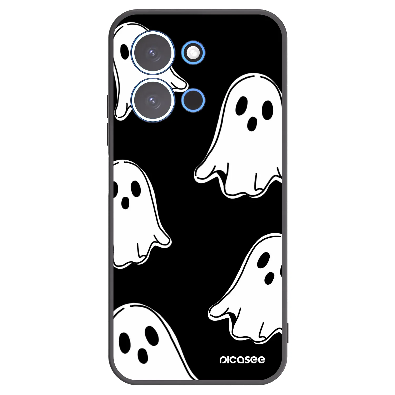Picasee silikonski črni ovitek za Xiaomi Redmi 15C 4G - Black ghosts