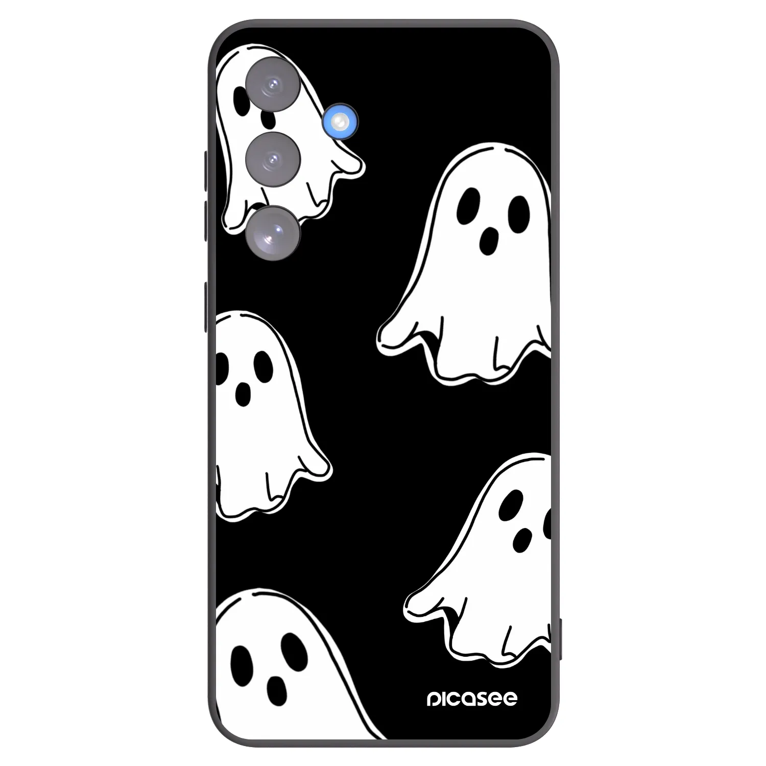 Picasee silikonski črni ovitek za Samsung Galaxy S25 FE 5G - Black ghosts