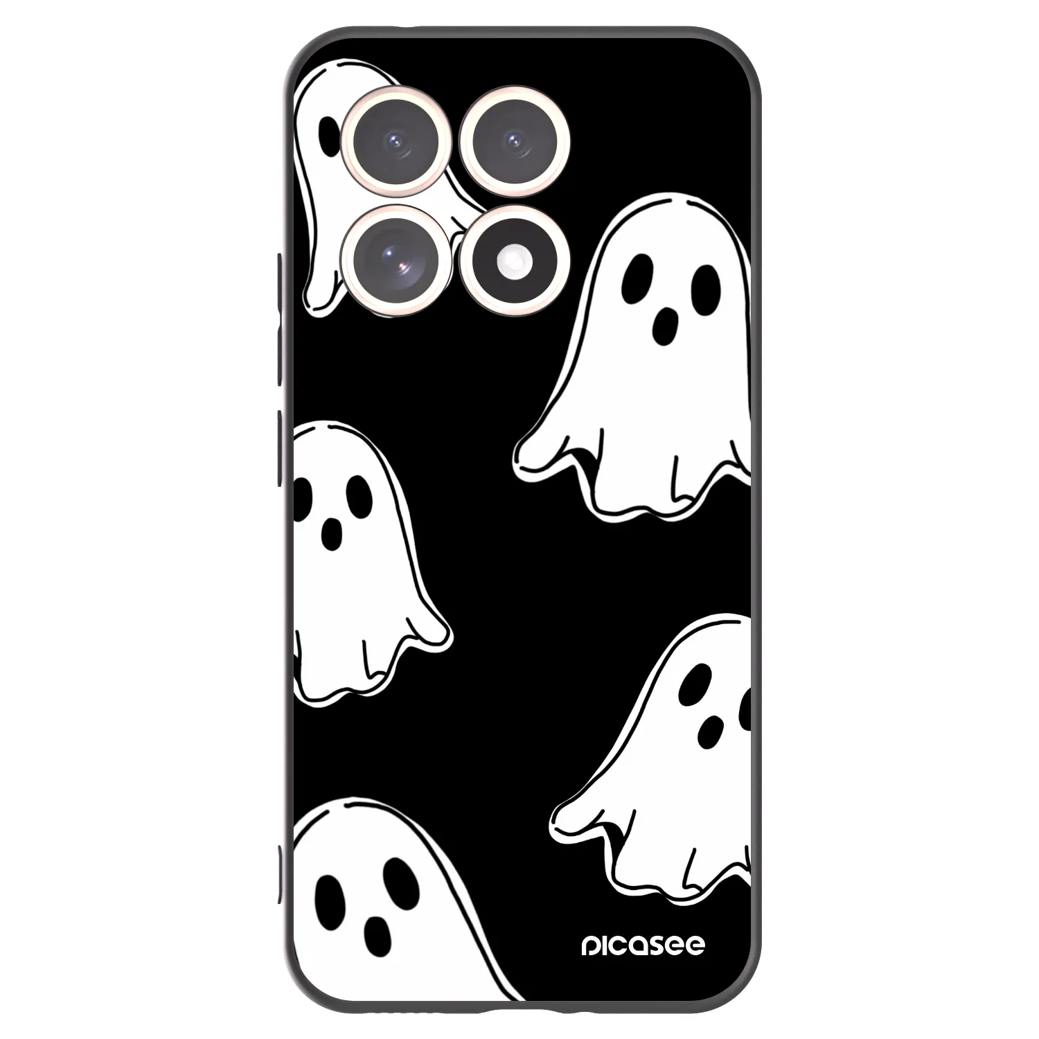 Picasee silikonski črni ovitek za Xiaomi 15T - Black ghosts