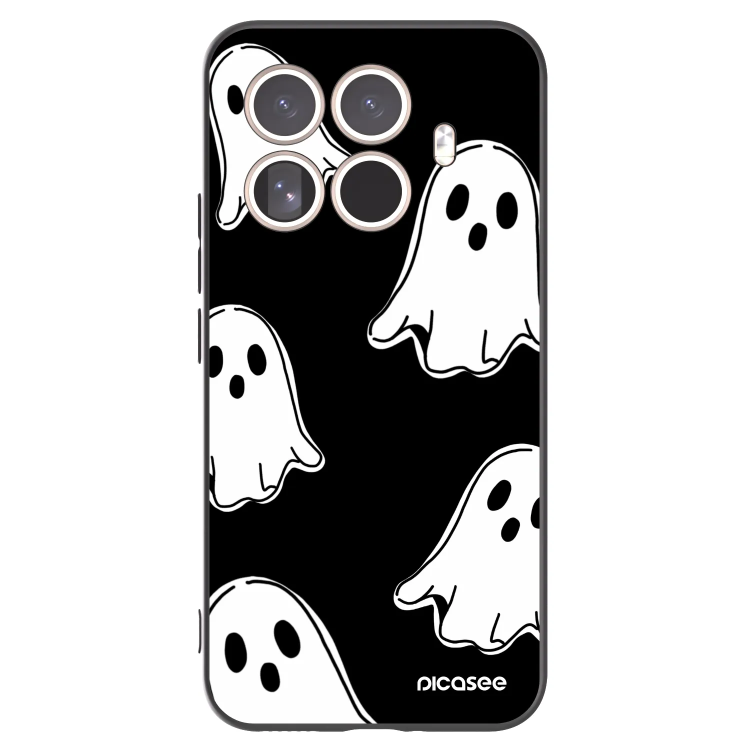 Picasee silikonski črni ovitek za Xiaomi 15T Pro - Black ghosts