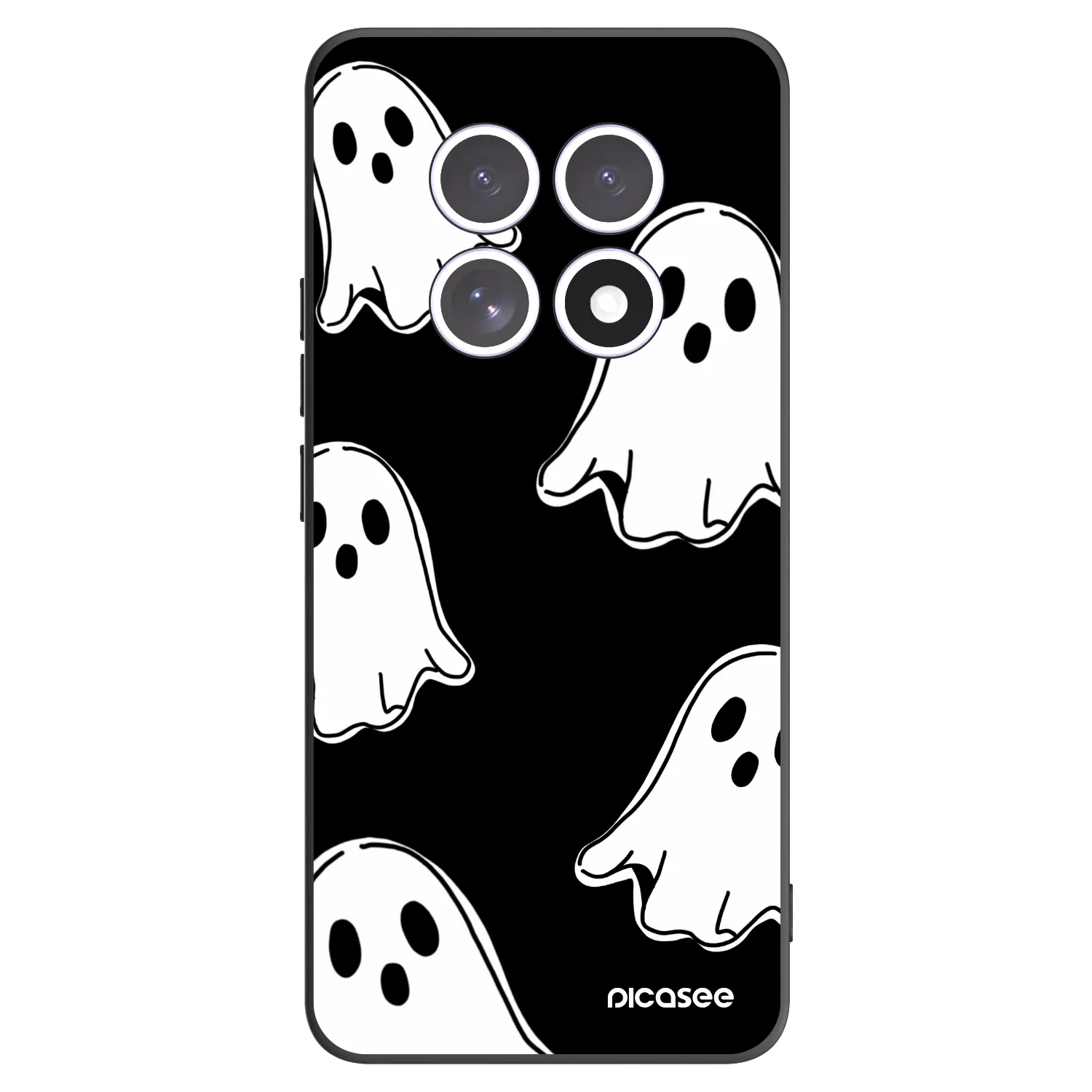 Picasee silikonski črni ovitek za Xiaomi Redmi Note 15 4G - Black ghosts