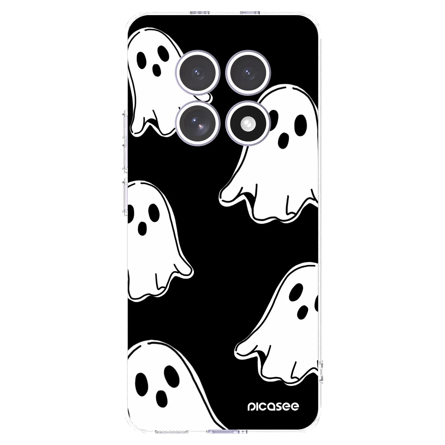 Picasee silikonski prozorni ovitek za Xiaomi Redmi Note 15 4G - Black ghosts