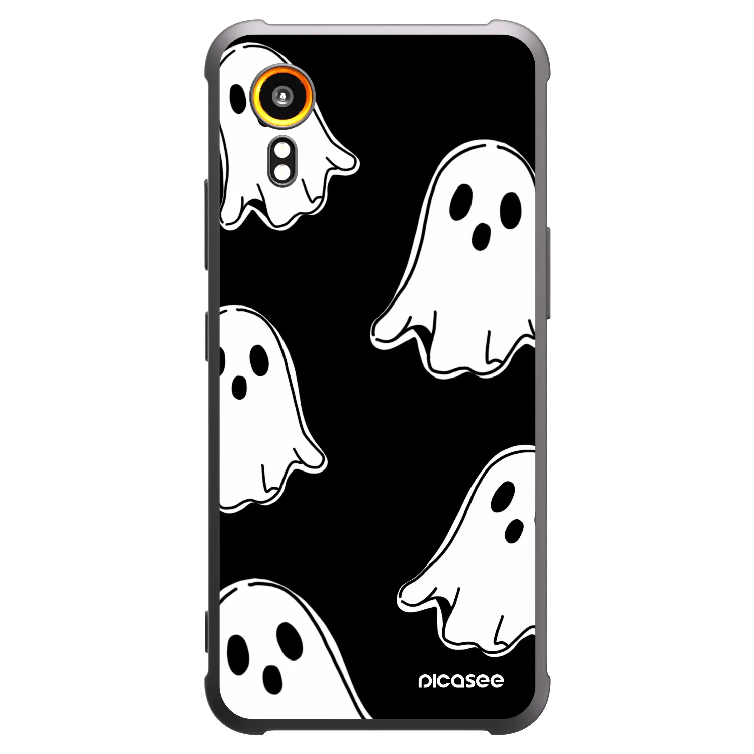 Picasee silikonski črni ovitek za Samsung Galaxy XCover 7 - Black ghosts