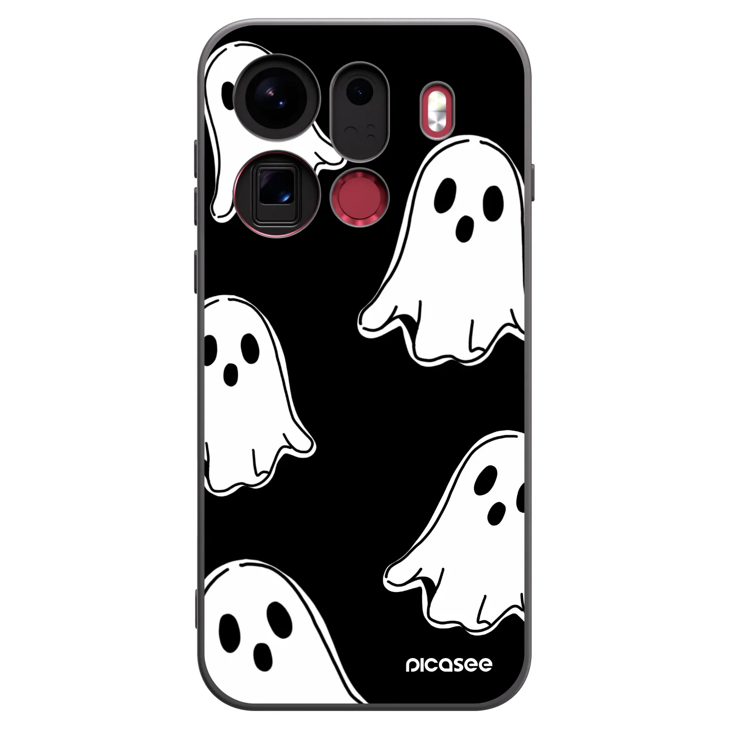 Picasee silikonski črni ovitek za OPPO Find X9 Pro - Black ghosts