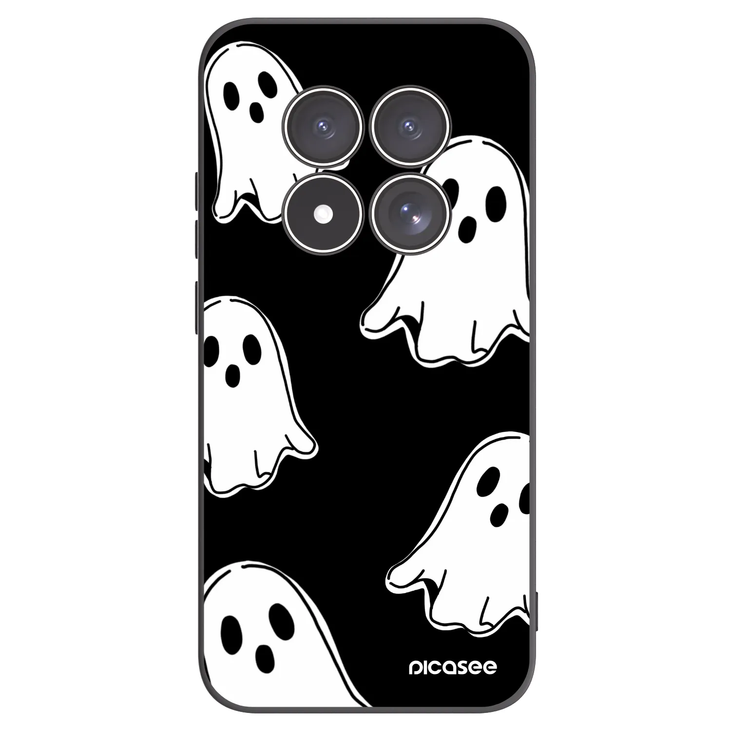 Picasee silikonski črni ovitek za Xiaomi Redmi Note 15 Pro 5G - Black ghosts