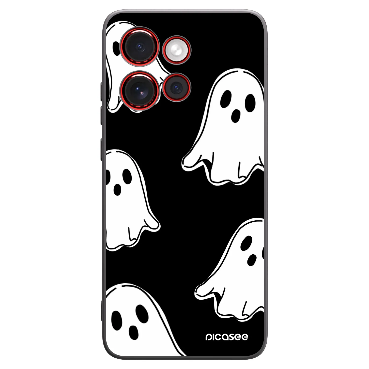 Picasee silikonski črni ovitek za Motorola Edge 60 Neo 5G - Black ghosts