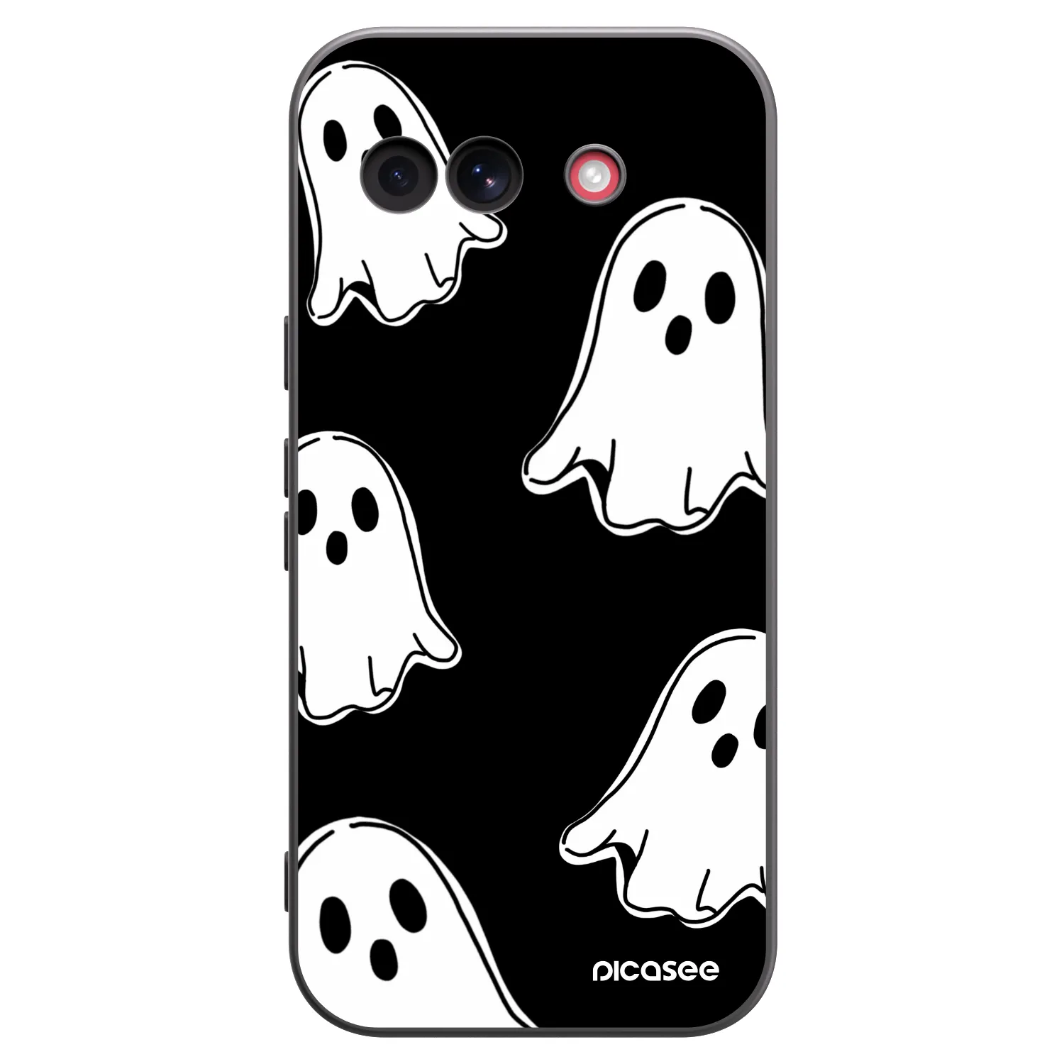Picasee silikonski črni ovitek za Google Pixel 10a - Black ghosts