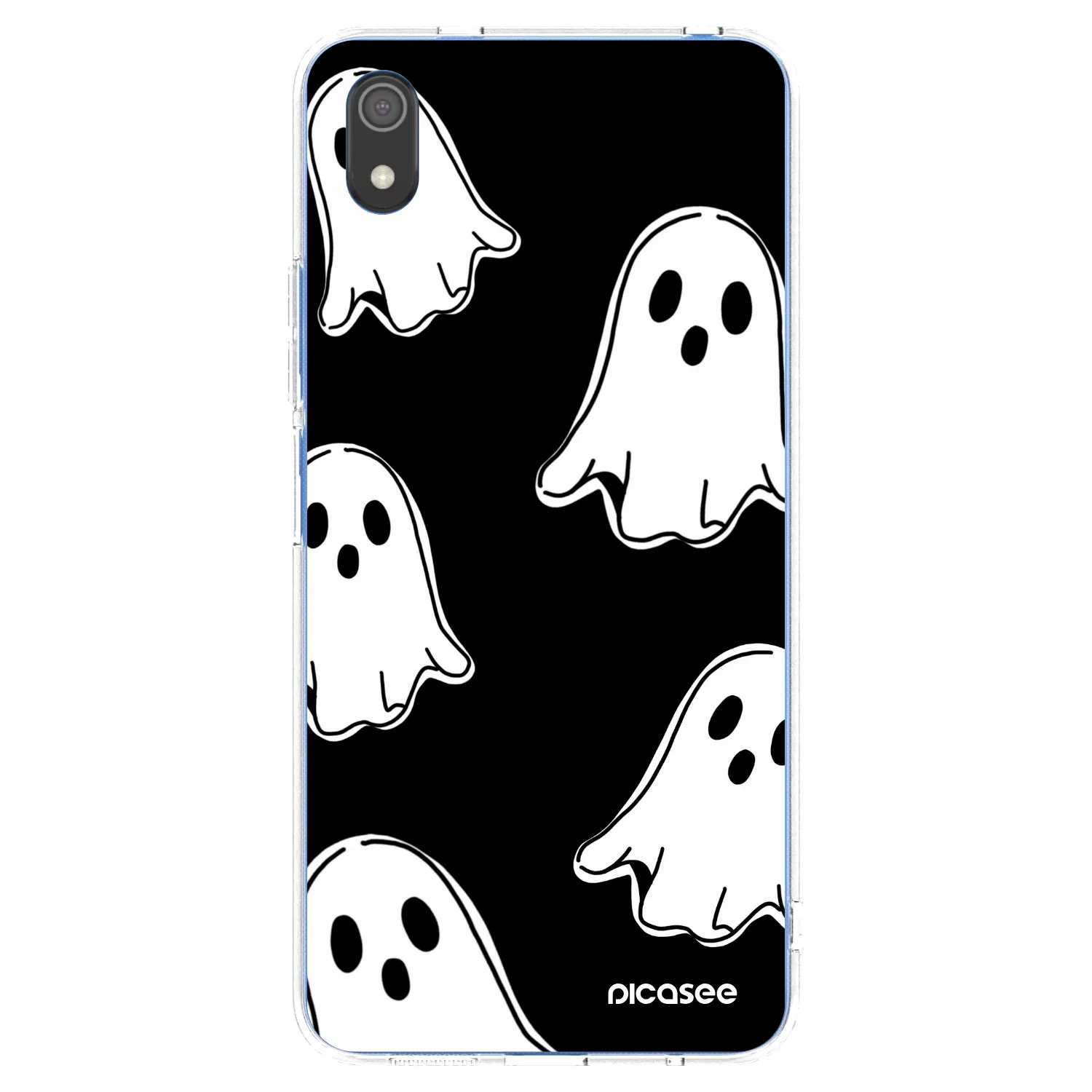 Picasee silikonski prozorni ovitek za Xiaomi Redmi 7A - Black ghosts