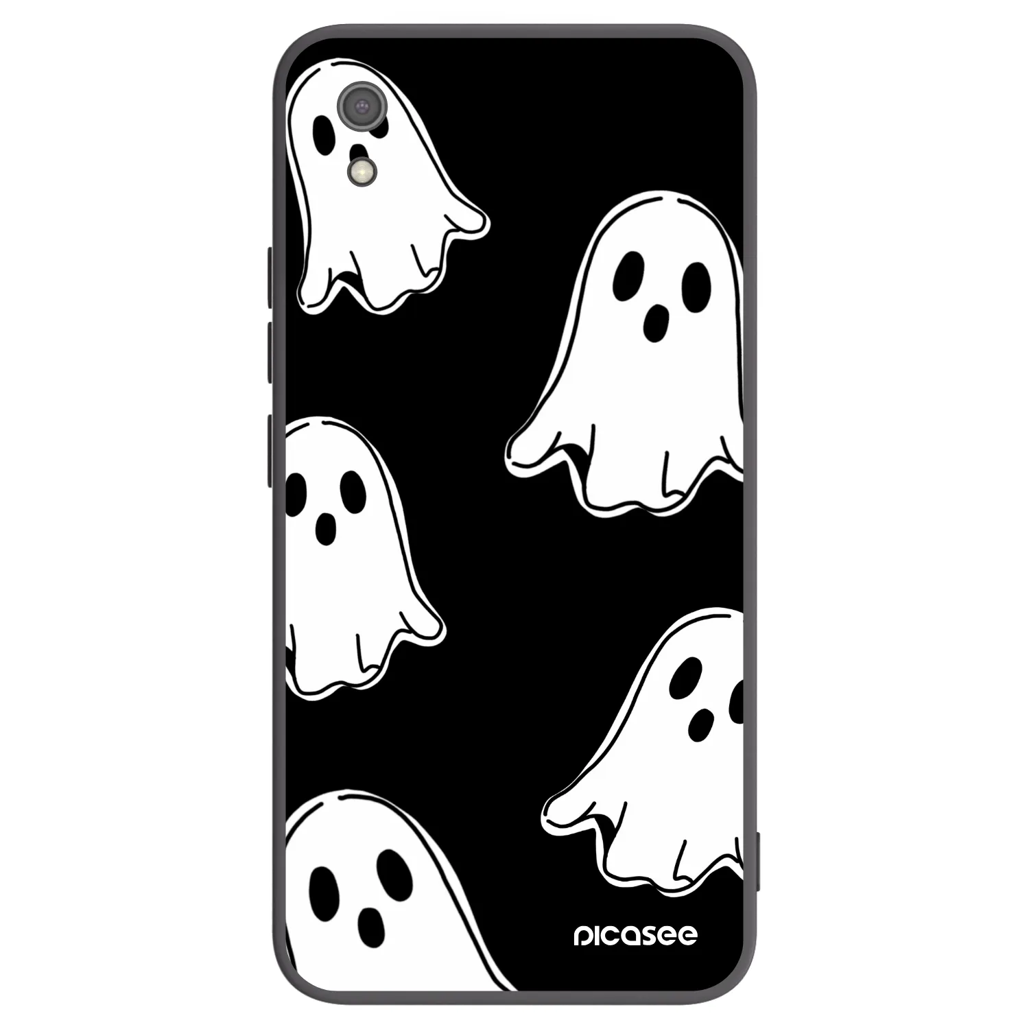 Picasee silikonski črni ovitek za Xiaomi Redmi 7A - Black ghosts