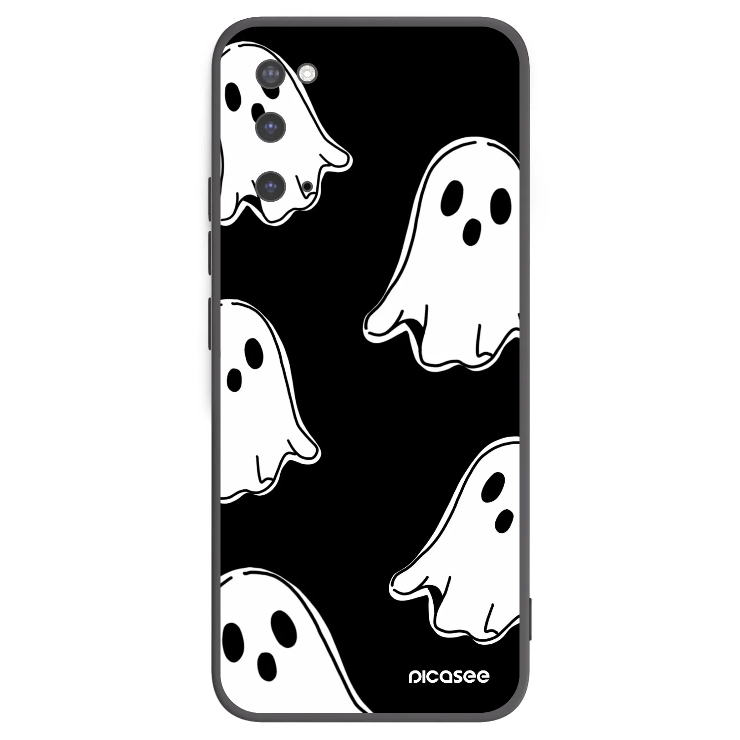 Picasee silikonski črni ovitek za Samsung Galaxy S20 G980F - Black ghosts