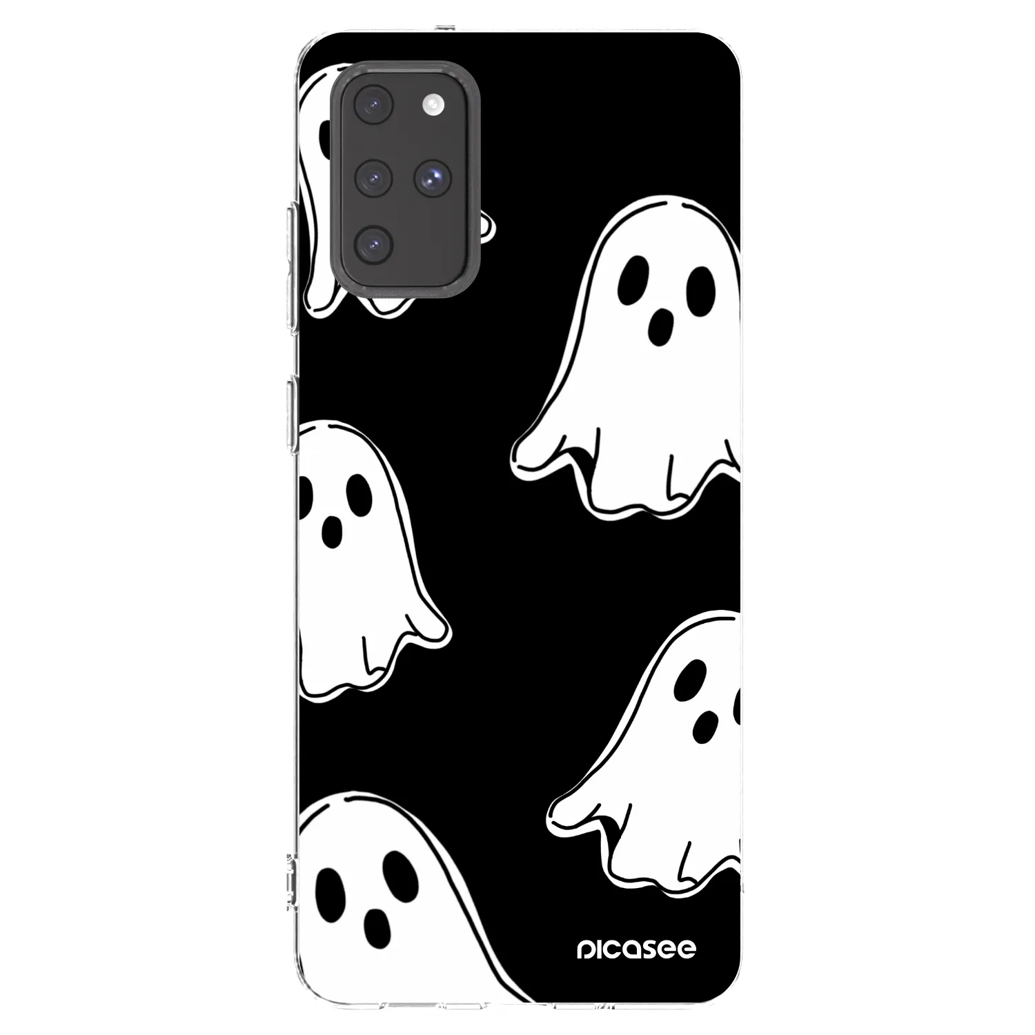 Picasee silikonski prozorni ovitek za Samsung Galaxy S20+ G985F - Black ghosts