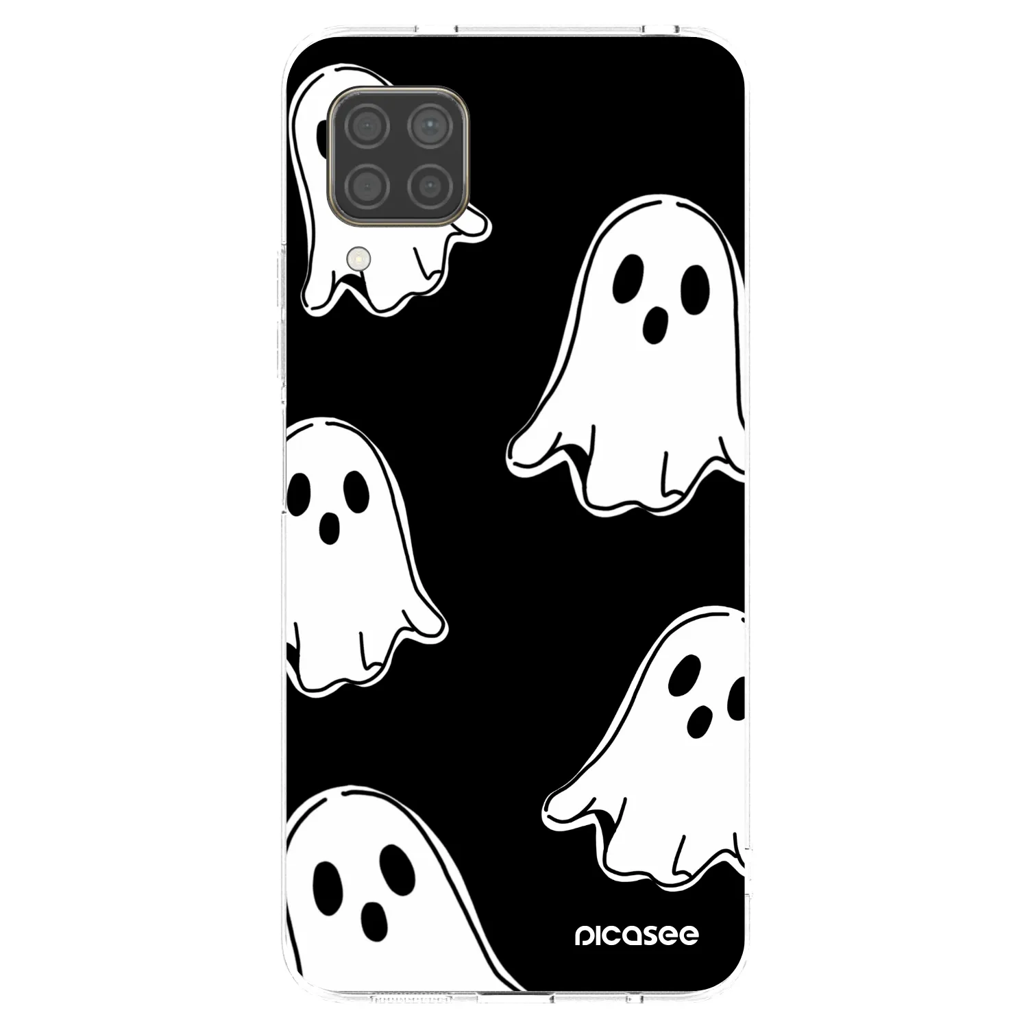 Picasee silikonski prozorni ovitek za Huawei P40 Lite - Black ghosts