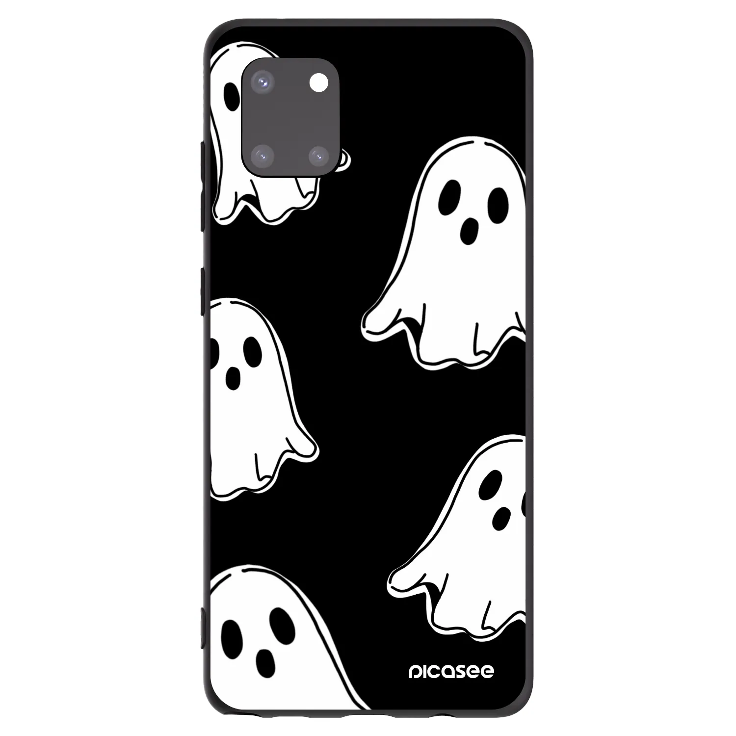 Picasee silikonski črni ovitek za Samsung Galaxy Note 10 Lite N770F - Black ghosts