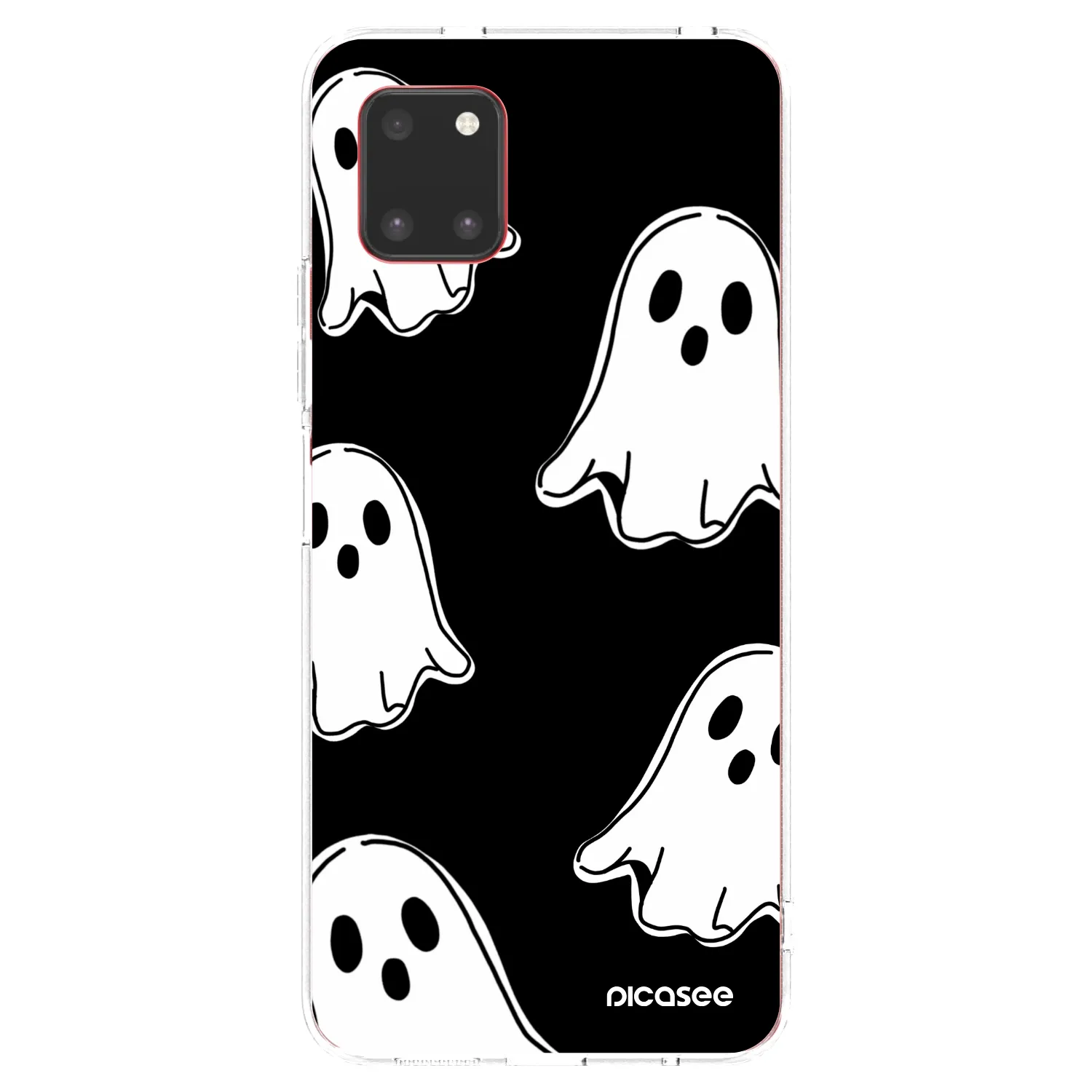 Picasee silikonski prozorni ovitek za Samsung Galaxy Note 10 Lite N770F - Black ghosts
