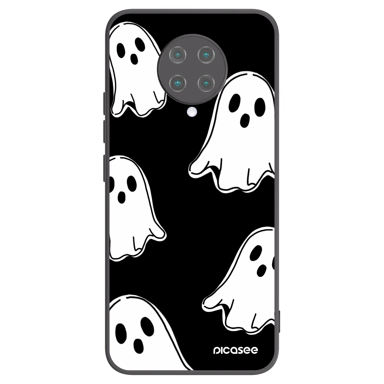 Picasee silikonski črni ovitek za Xiaomi Poco F2 Pro - Black ghosts