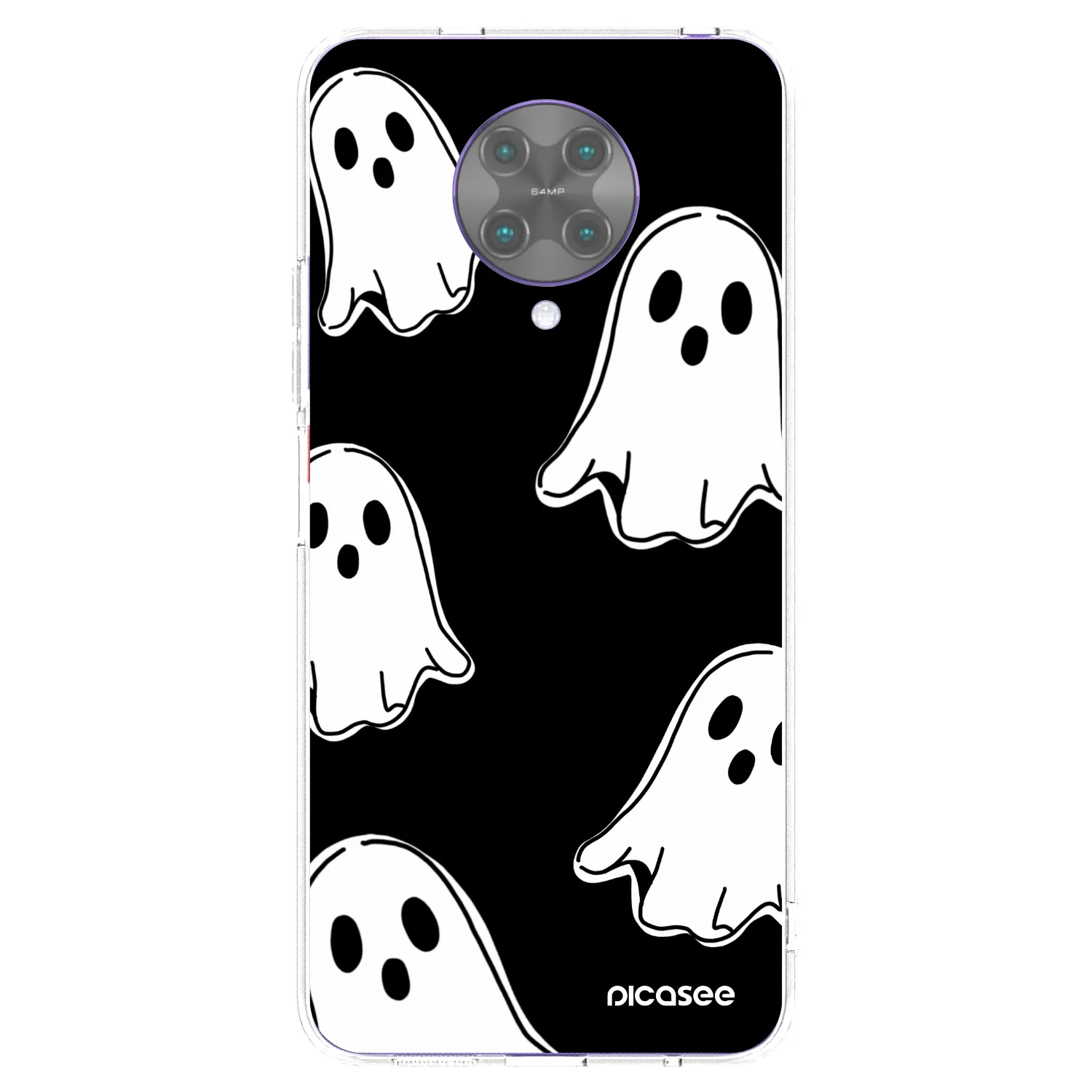 Picasee silikonski prozorni ovitek za Xiaomi Poco F2 Pro - Black ghosts