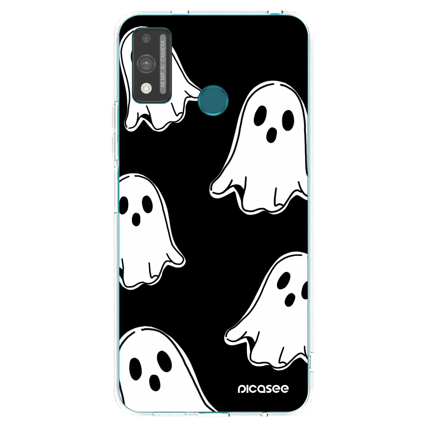 Picasee silikonski prozorni ovitek za Honor 9X Lite - Black ghosts