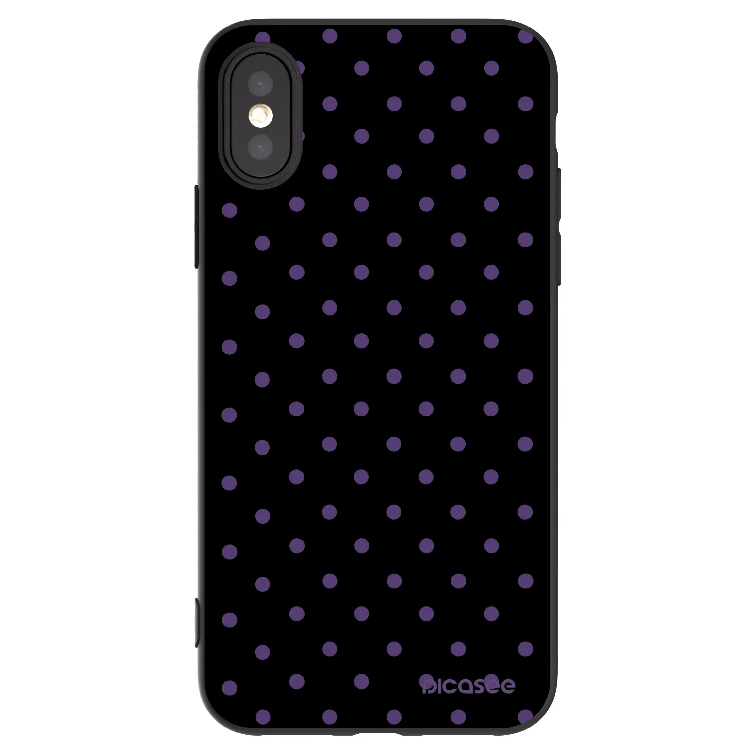 Picasee silikonski črni ovitek za Apple iPhone X/XS - Flickers