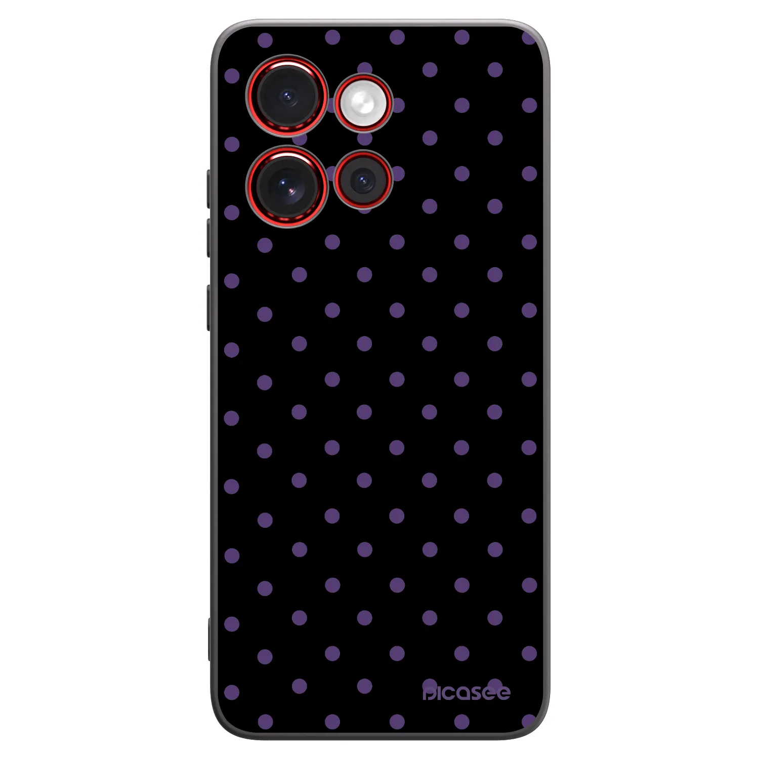Picasee silikonski črni ovitek za Motorola Edge 60 Neo 5G - Flickers