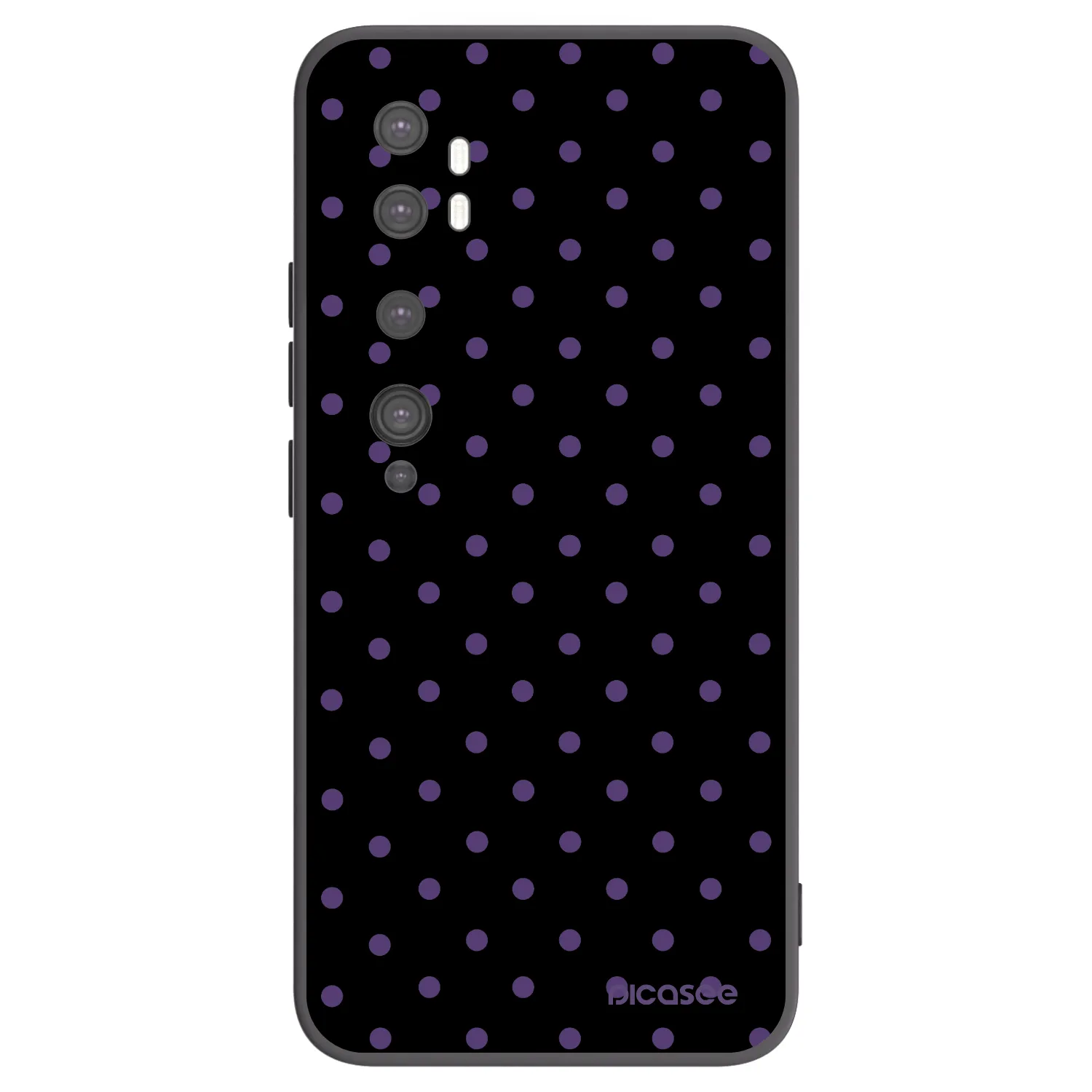 Picasee silikonski črni ovitek za Xiaomi Mi Note 10 (Pro) - Flickers