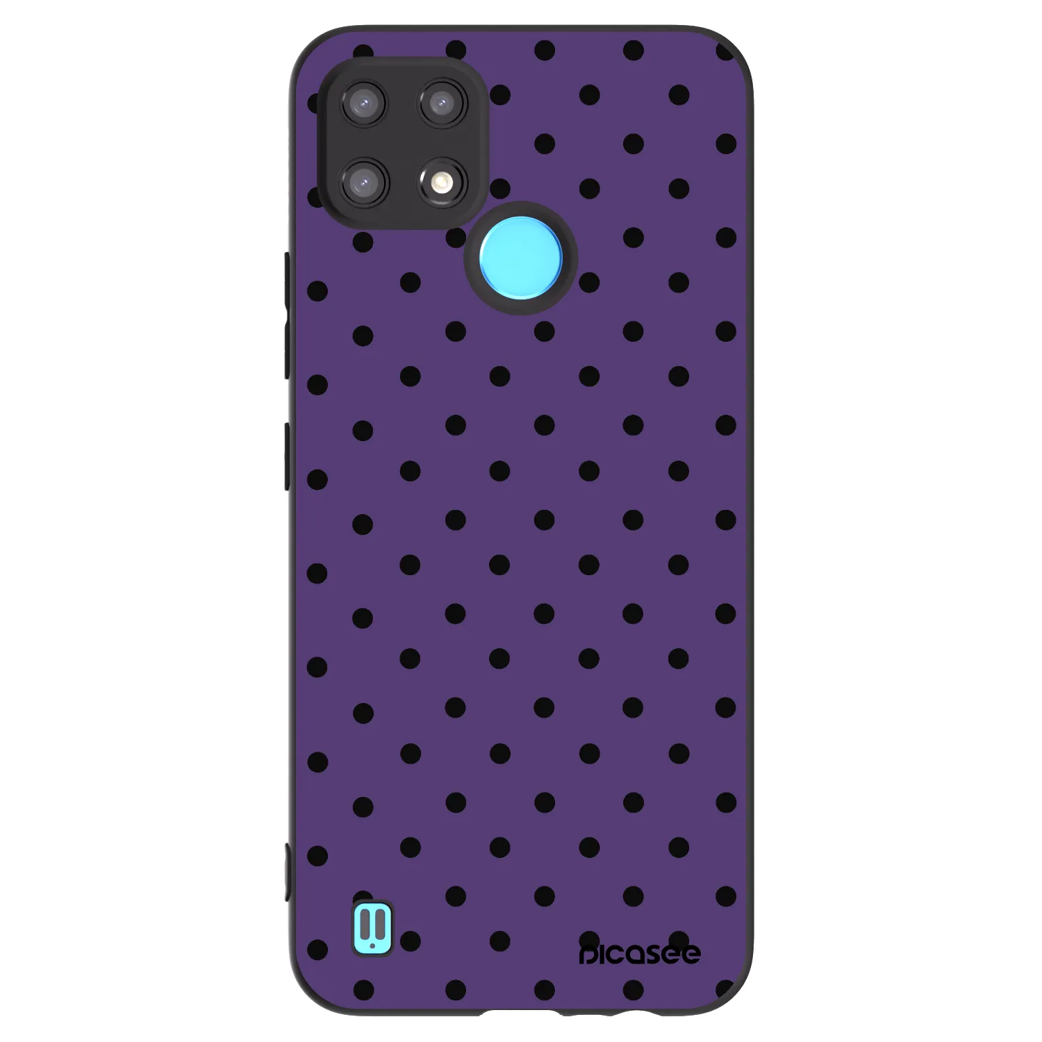 Picasee silikonski črni ovitek za Realme C21 - Flickers 2