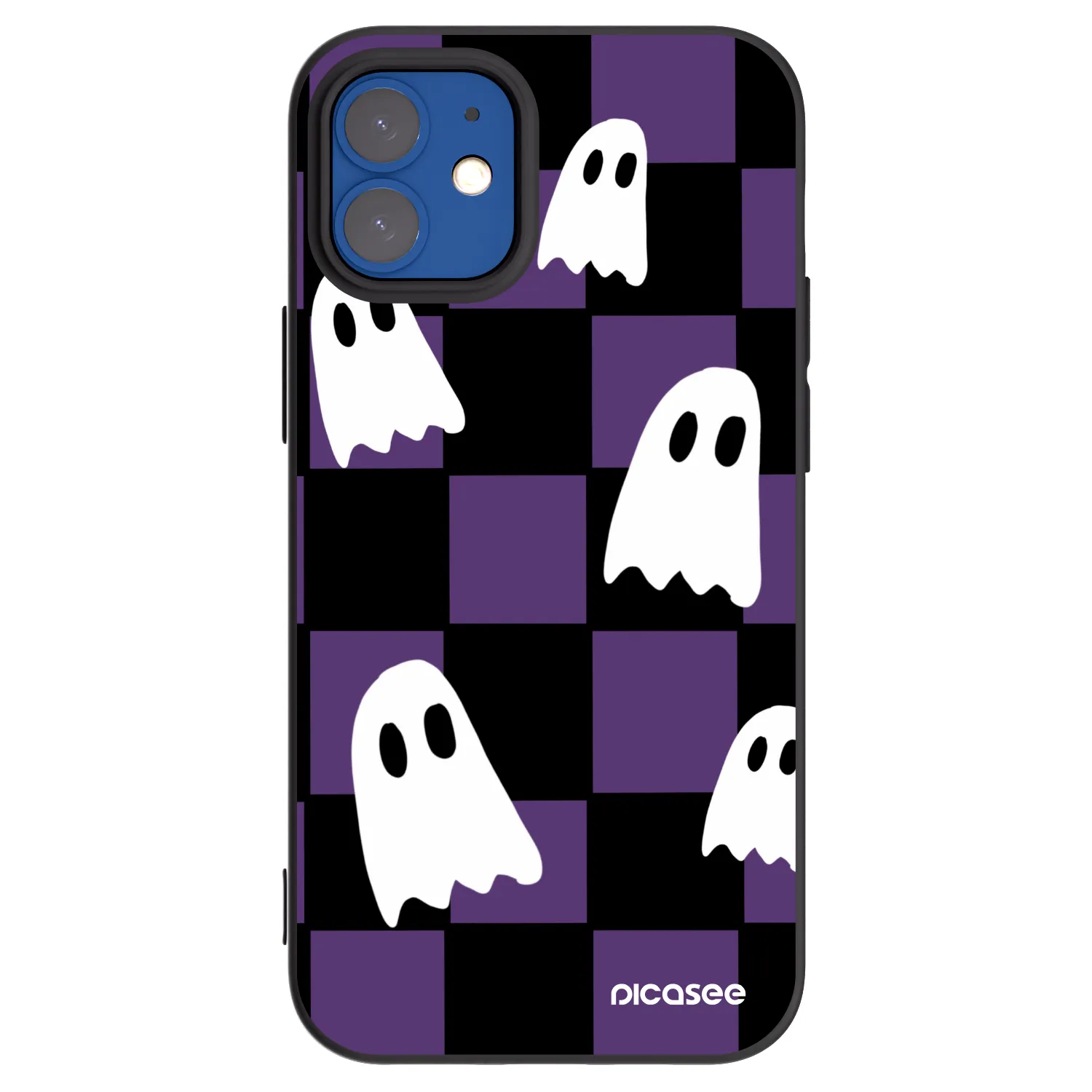 Picasee silikonski črni ovitek za Apple iPhone 12 mini - Ghosts